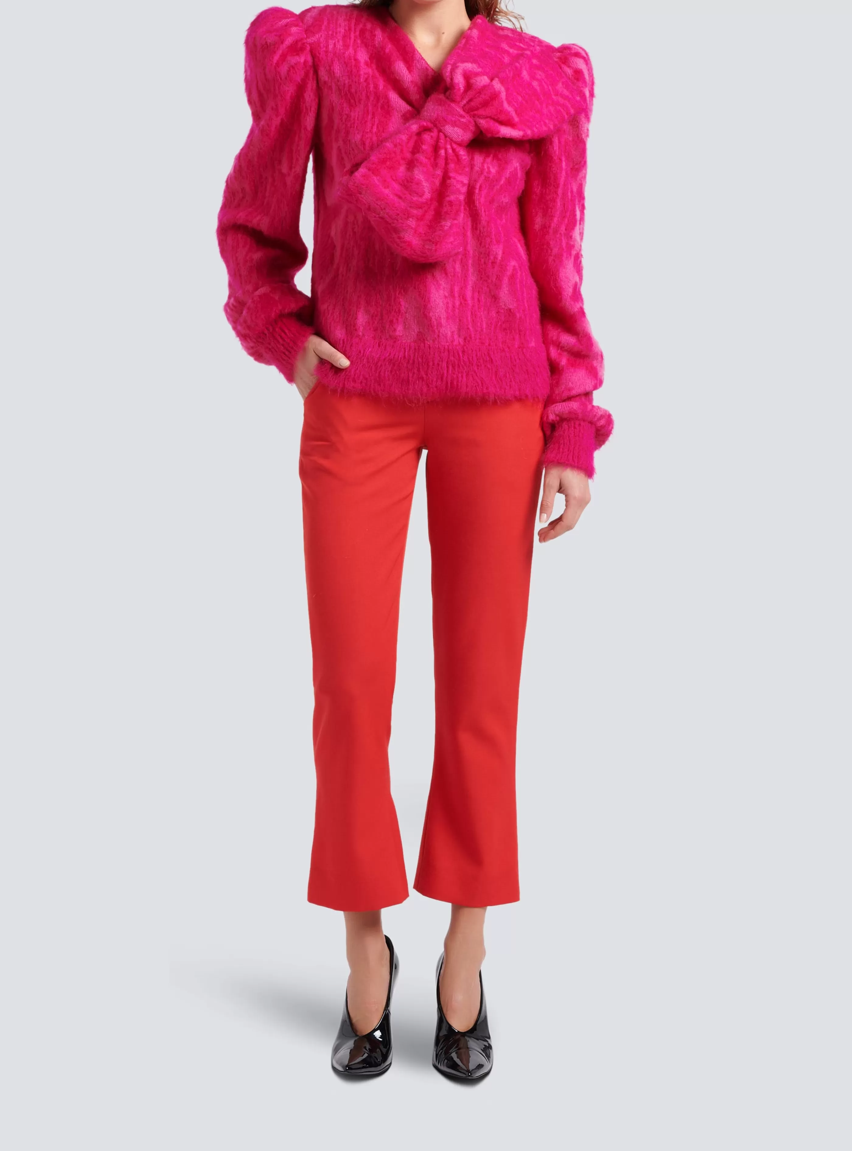 Balmain Pantaloni E Pantaloncini-Grain De Poudre Trousers red