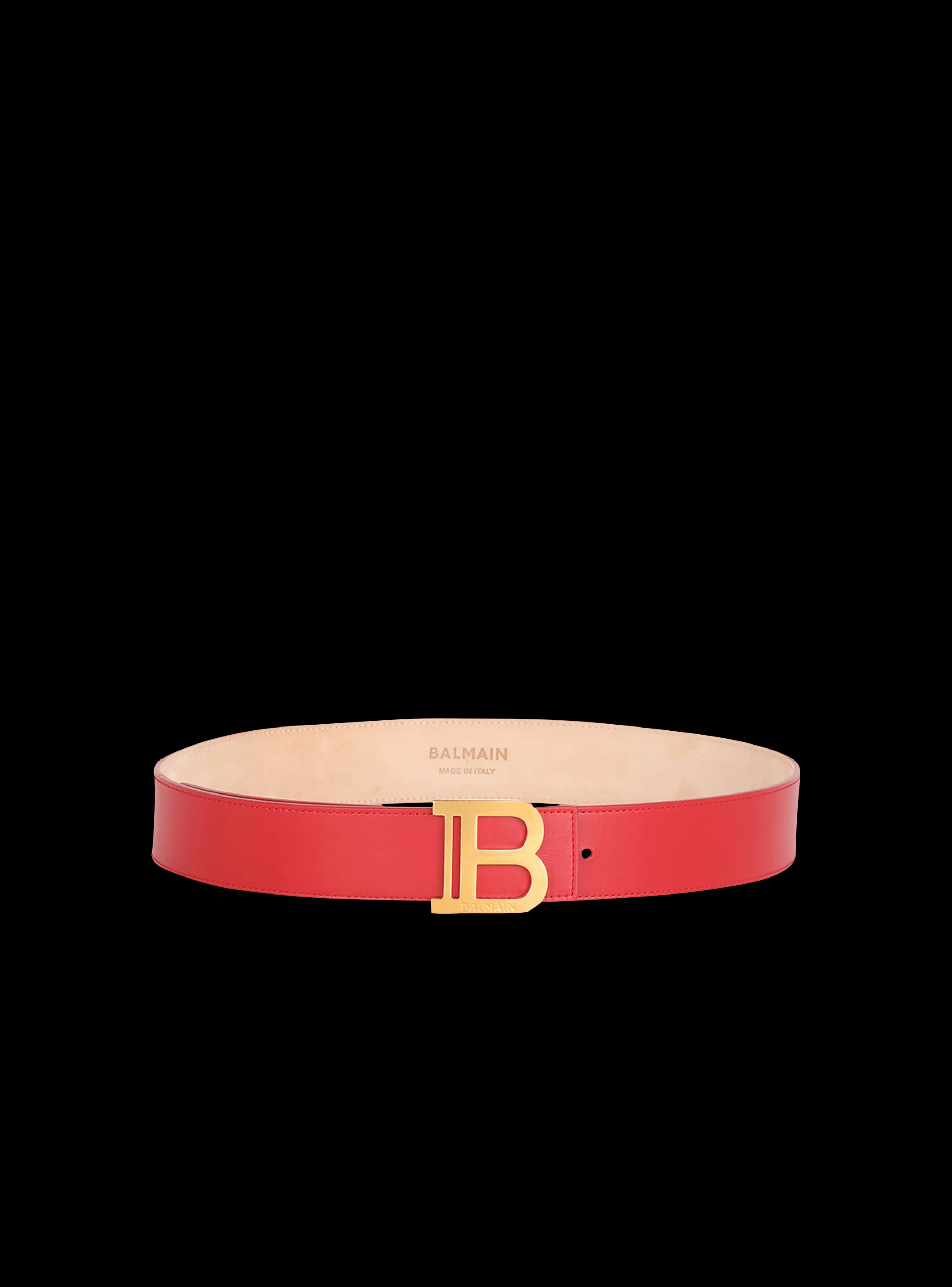 Balmain Cinture-HIGH SUMMER CAPSULE - Leather B-Belt Belt red