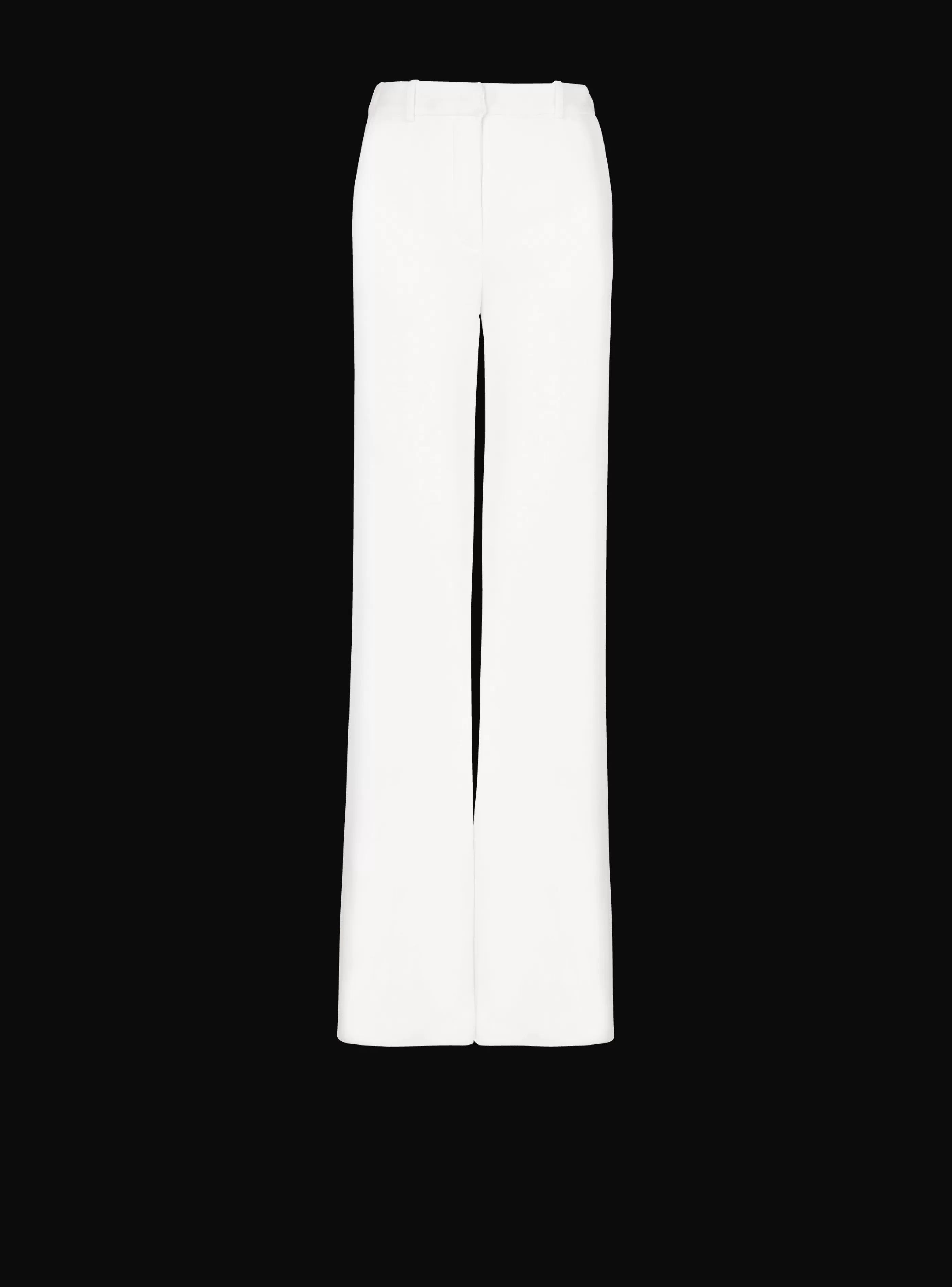 Balmain Pantaloni E Pantaloncini-High-waisted Crepe Trousers white