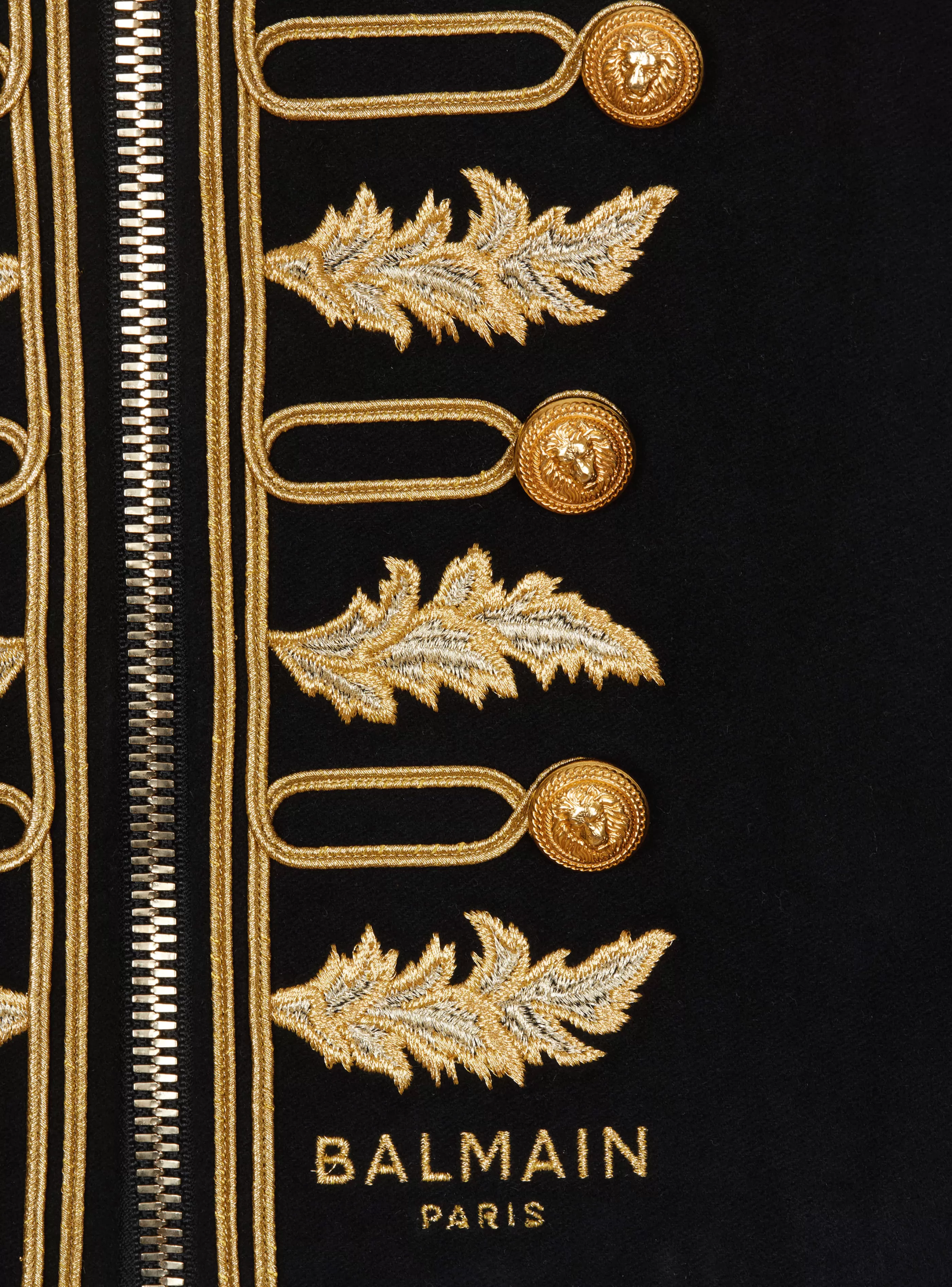 Balmain Bambino (4-10 Anni)-Jacket With Embroidered Braids black