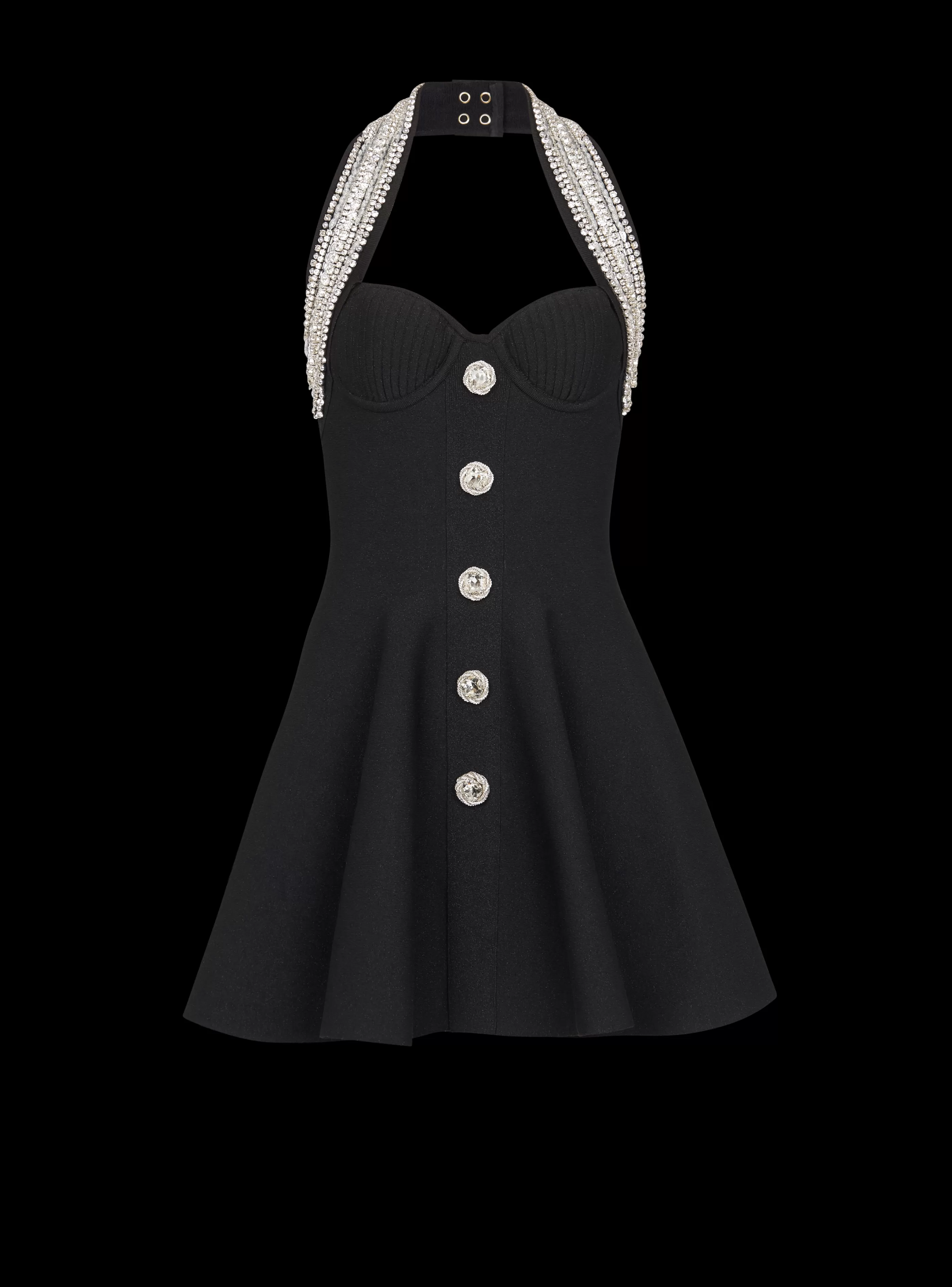 Balmain Maglieria | Abiti-Knit Backless Dress black