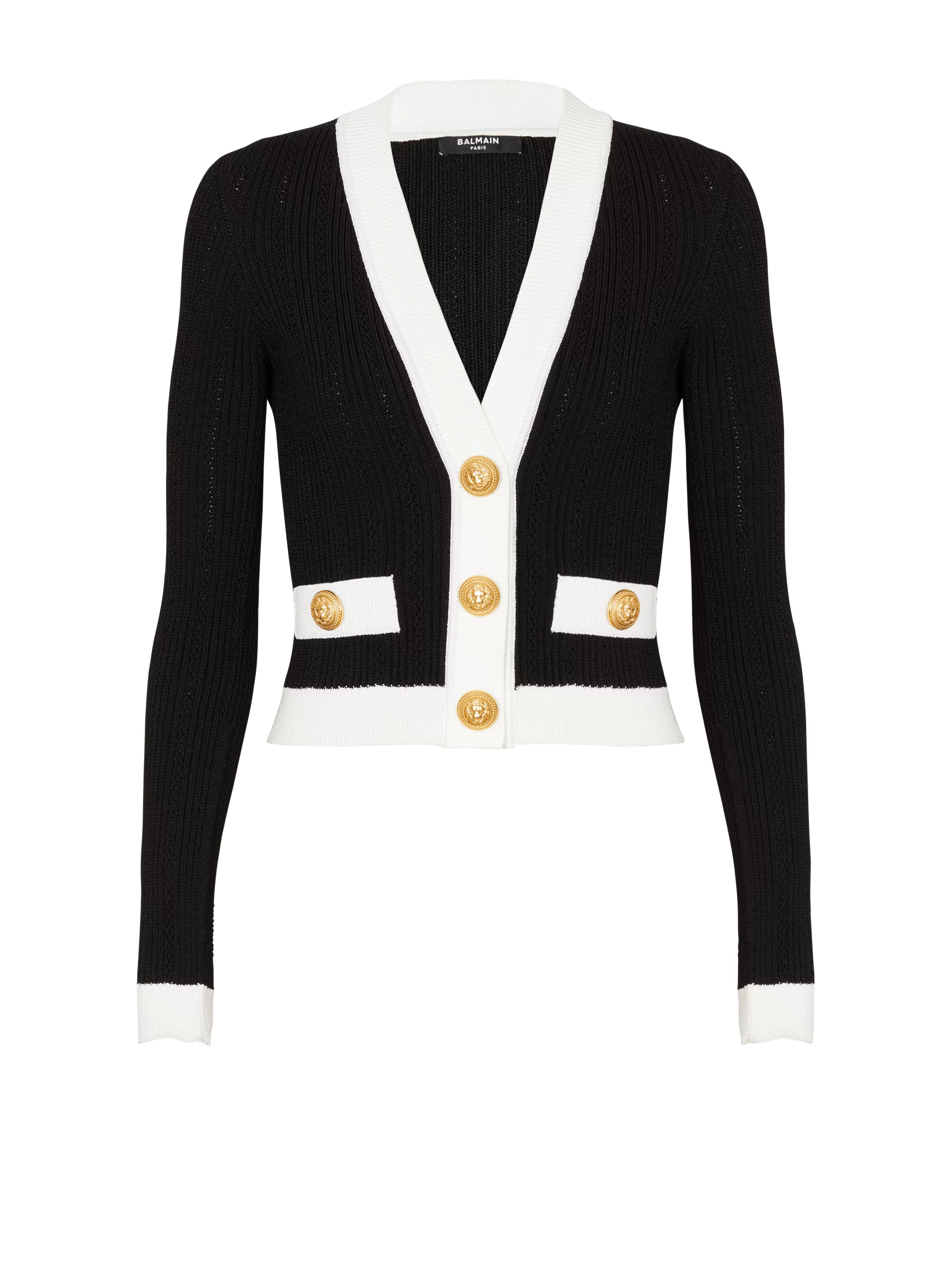 Balmain Maglieria-Knit Cardigan black