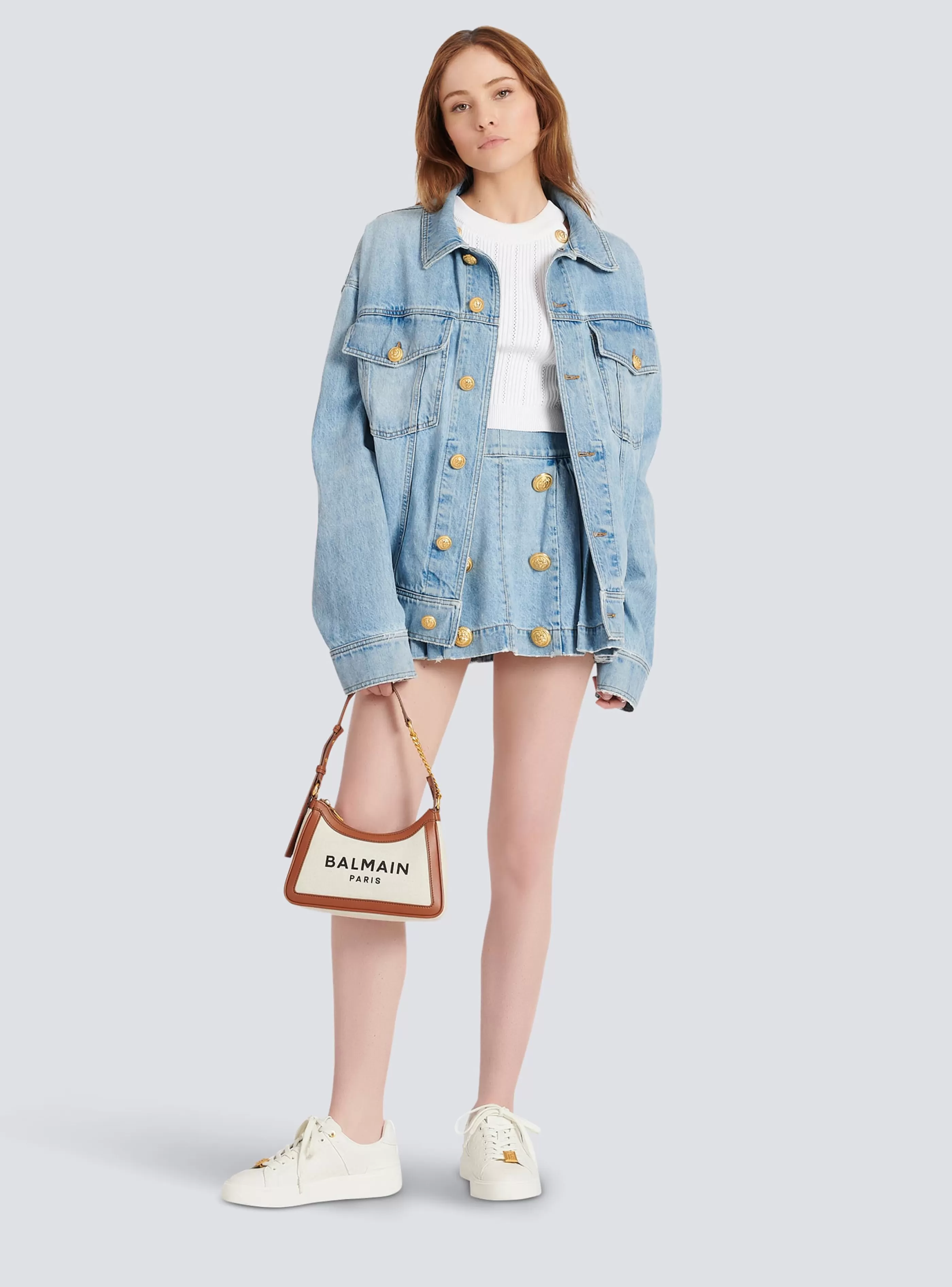 Balmain Maglieria | Top E Camicie-Knit Crop Top white