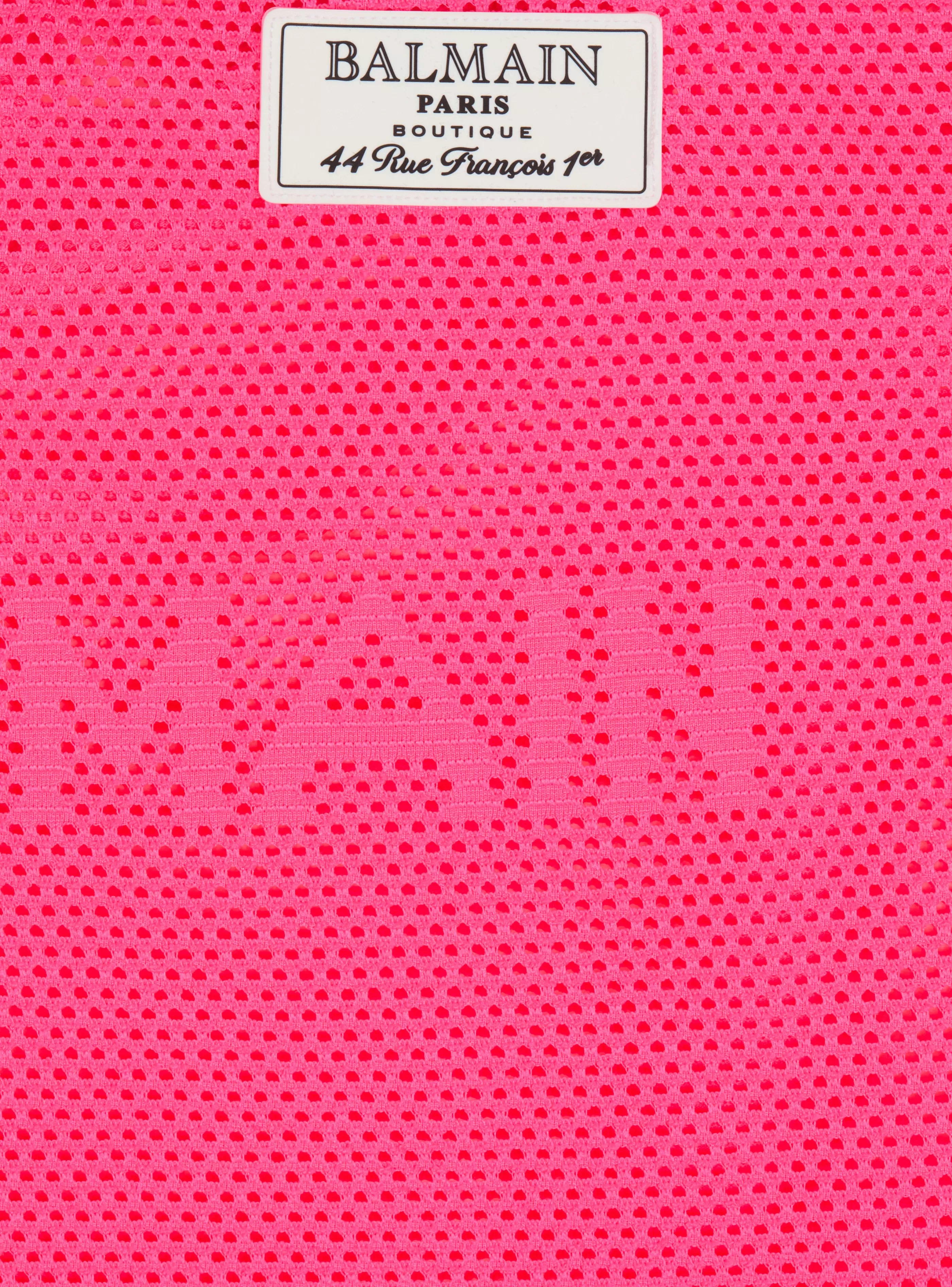 Balmain Bambina (4-10 Anni)-Knit Dress With Logo pink