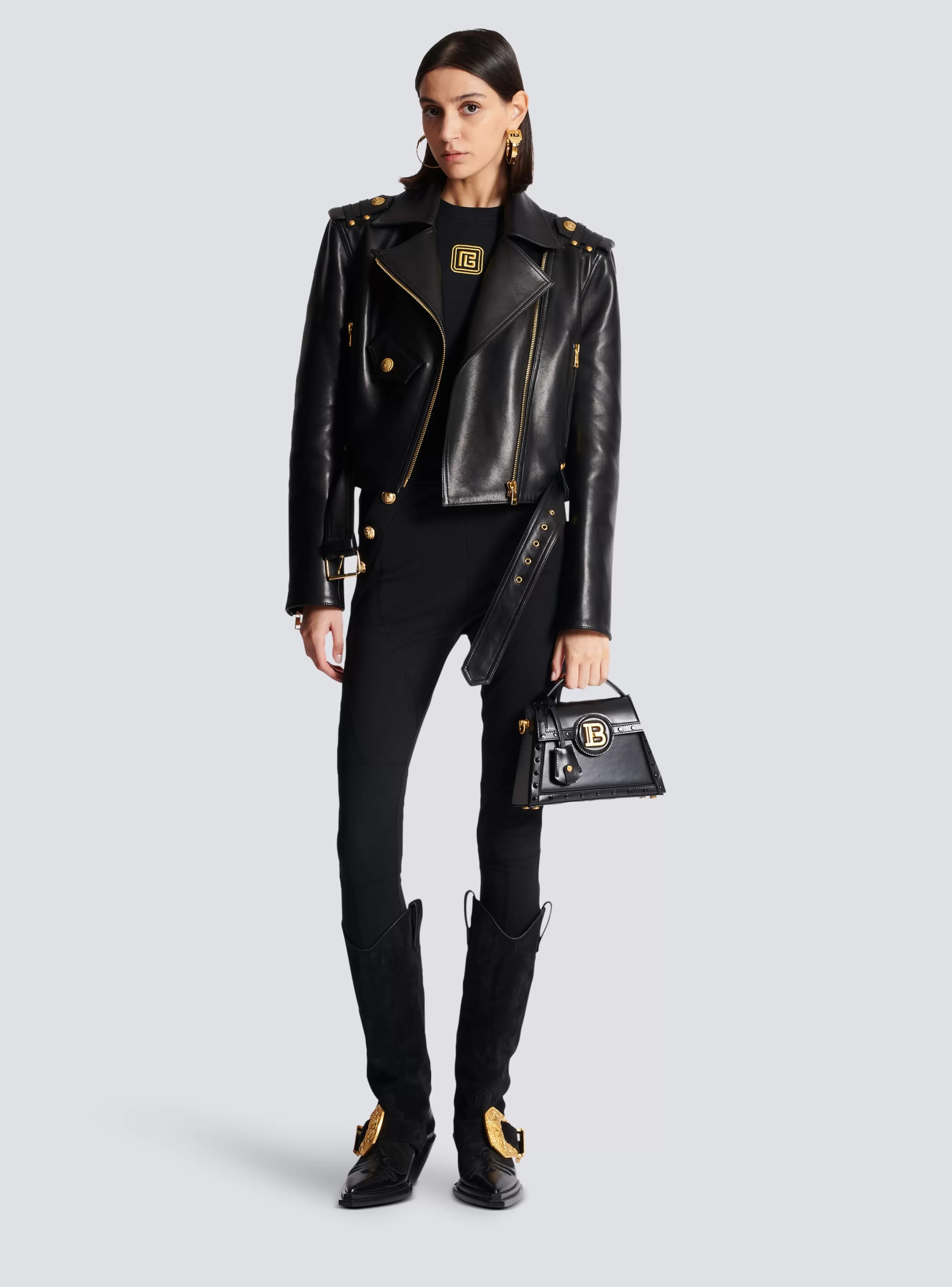 Balmain Pantaloni E Pantaloncini-Knit Leggings With 6 Buttons black