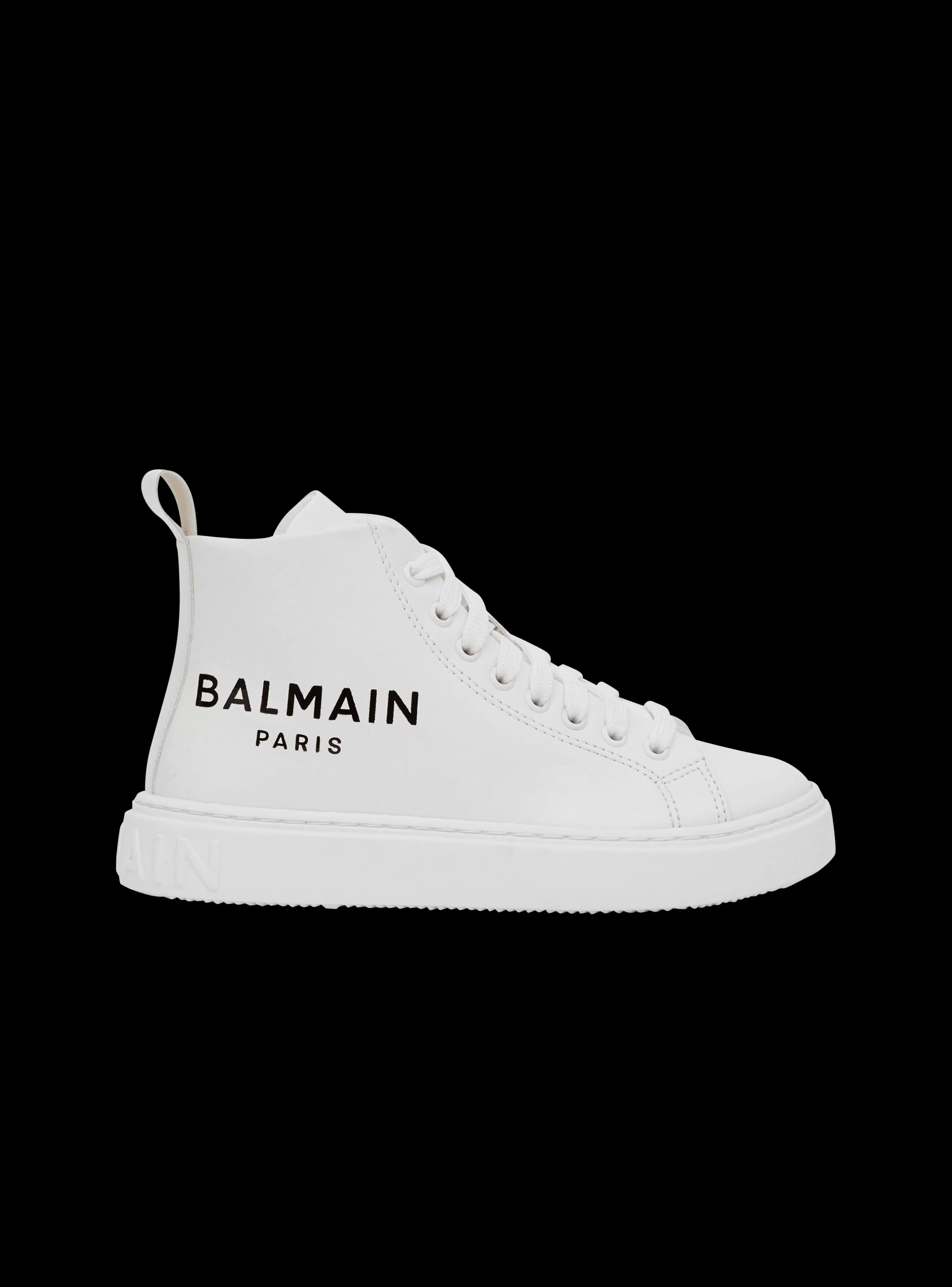Balmain Bambino (4-10 Anni) | Bambina (4-10 Anni)-Leather High-top Trainers white