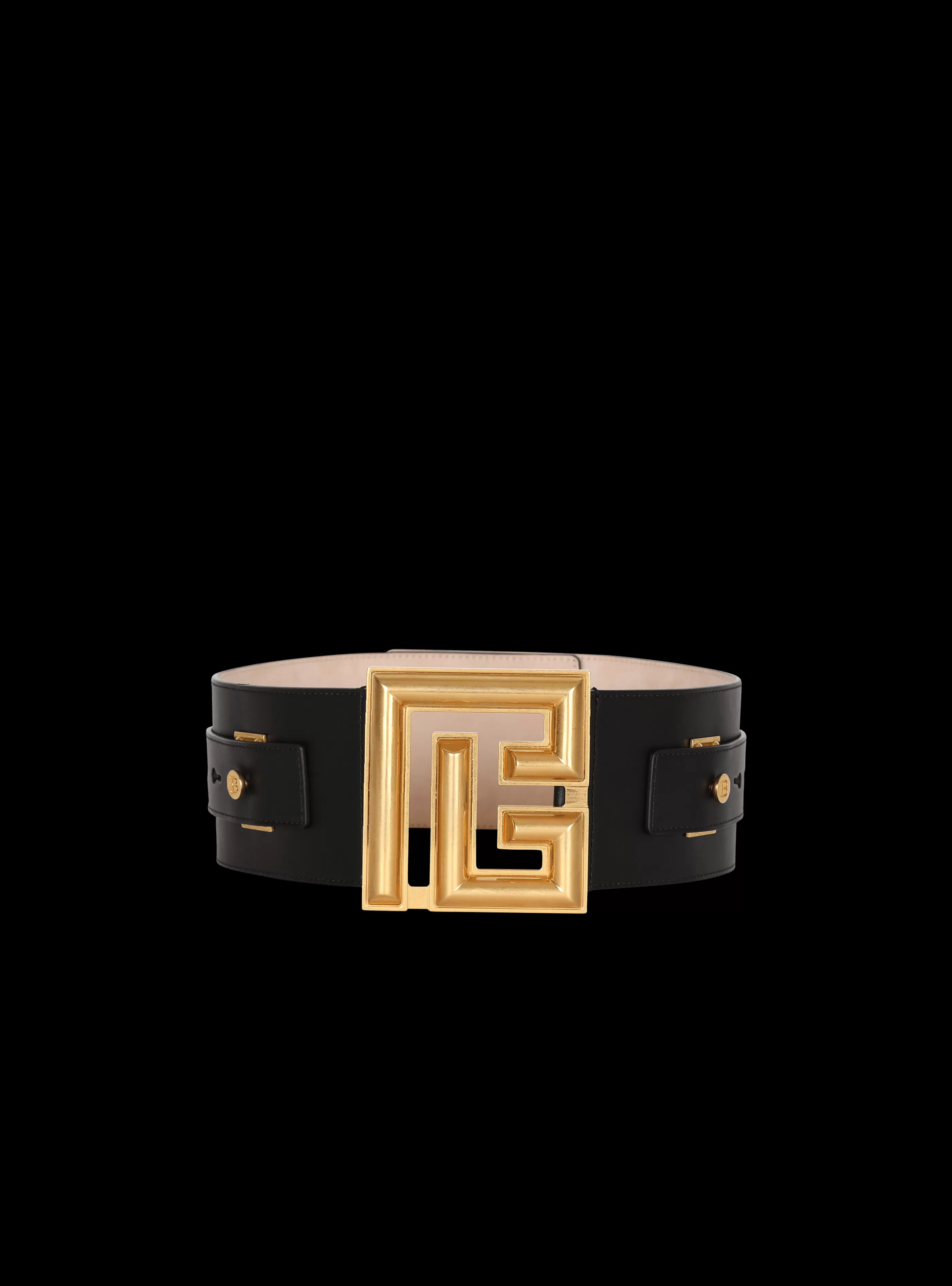 Balmain Cinture-Leather P-Belt black