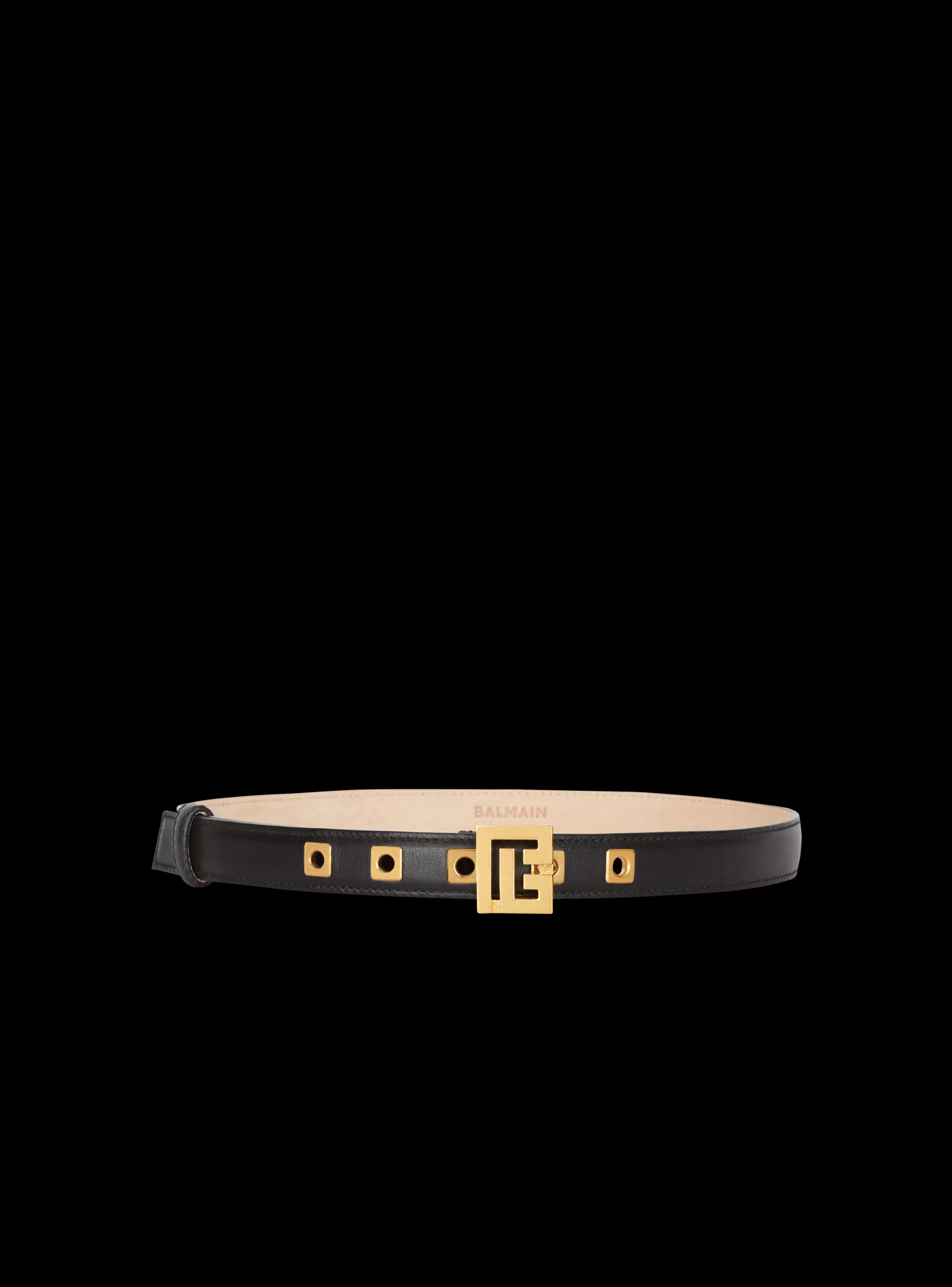 Balmain Cinture-Leather P-Belt black