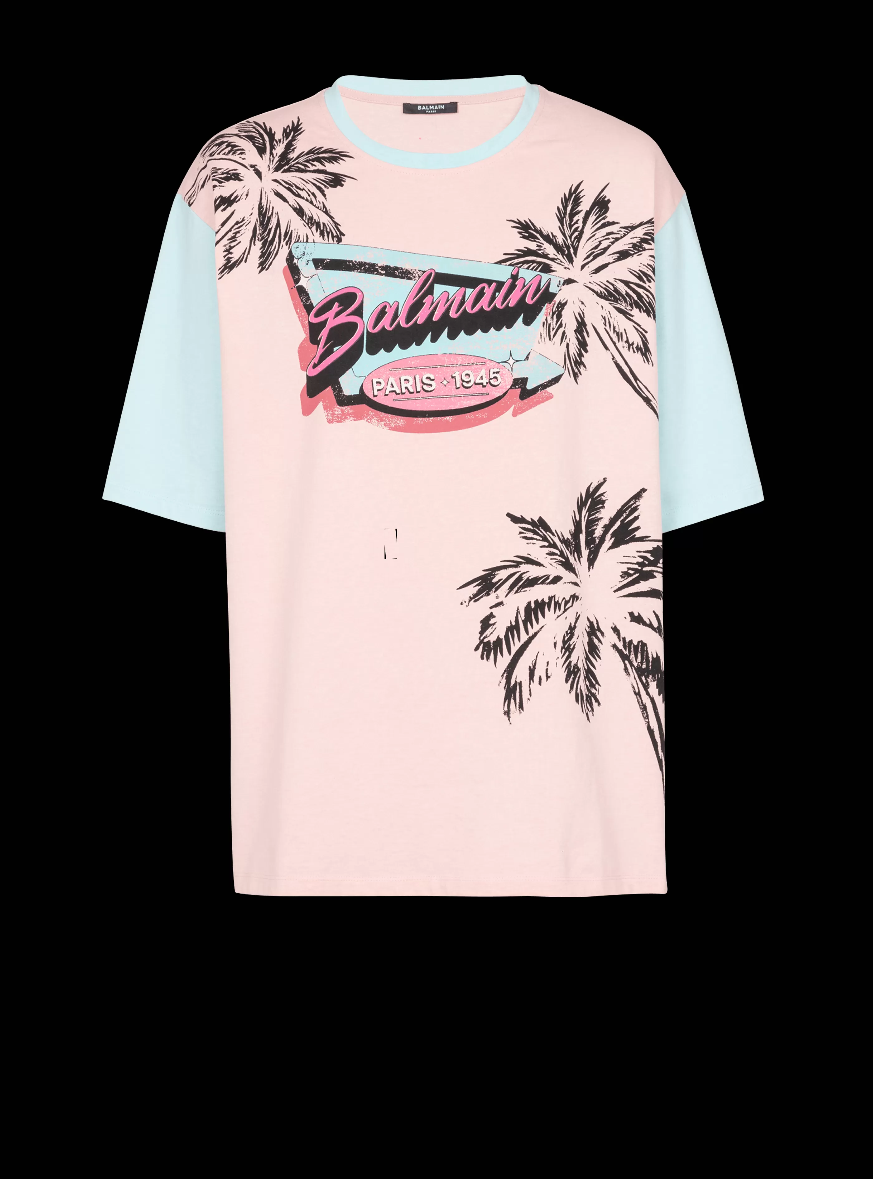 Balmain T-Shirts-Loose Miami Printed T-shirt multicolor