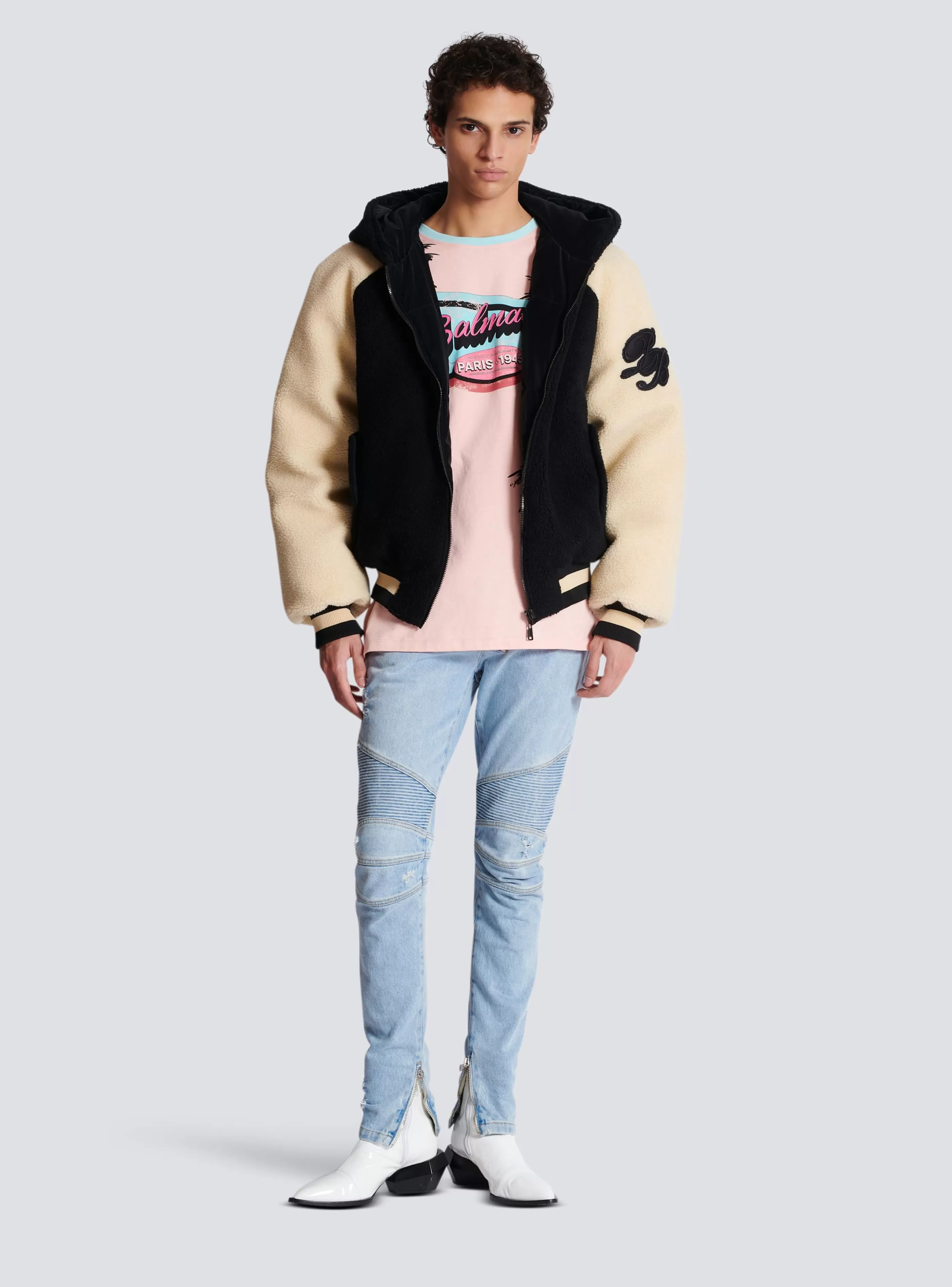 Balmain T-Shirts-Loose Miami Printed T-shirt multicolor