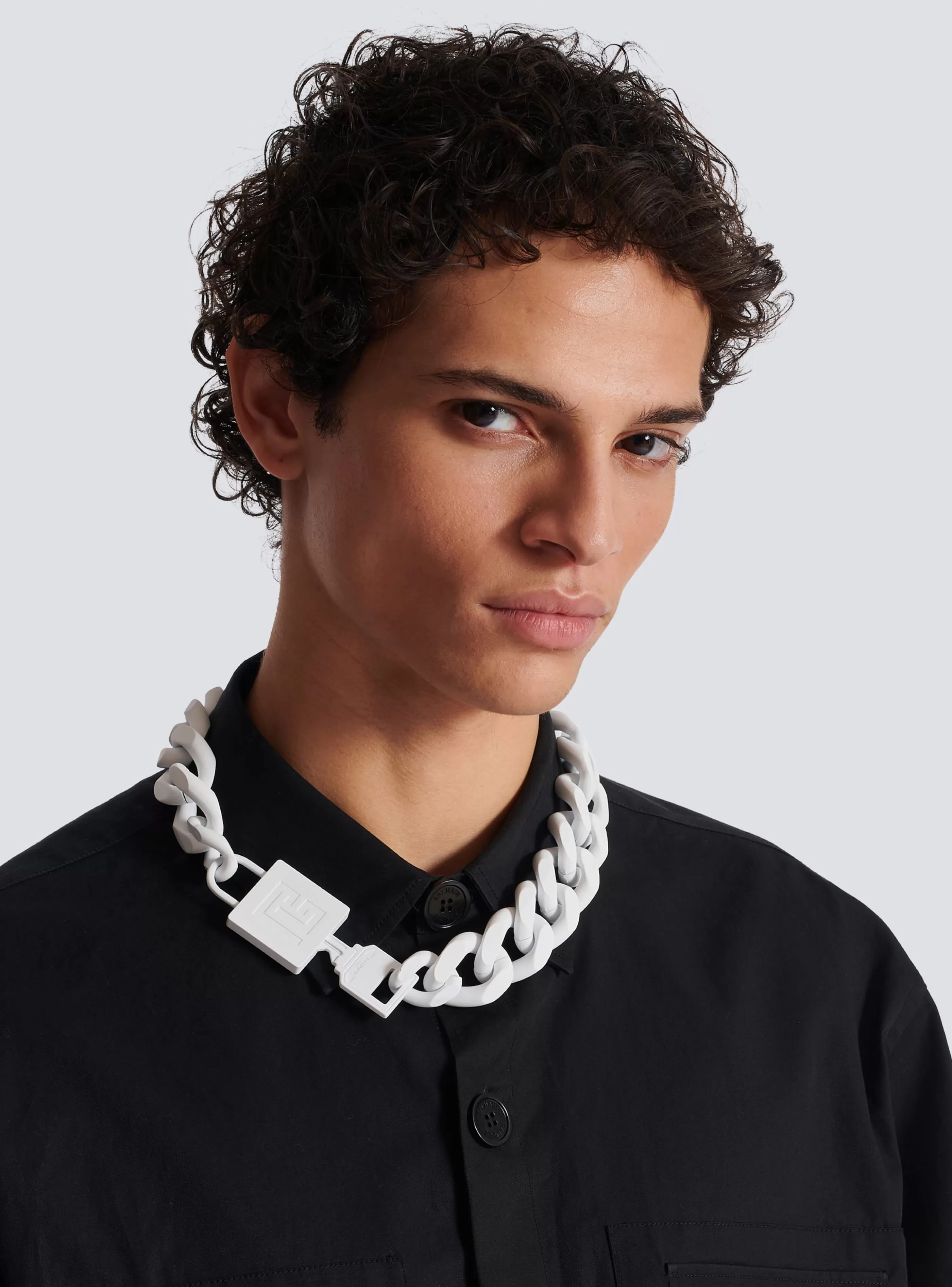 Balmain Gioielli Moda-Main Lab Key&Lock Necklace silver