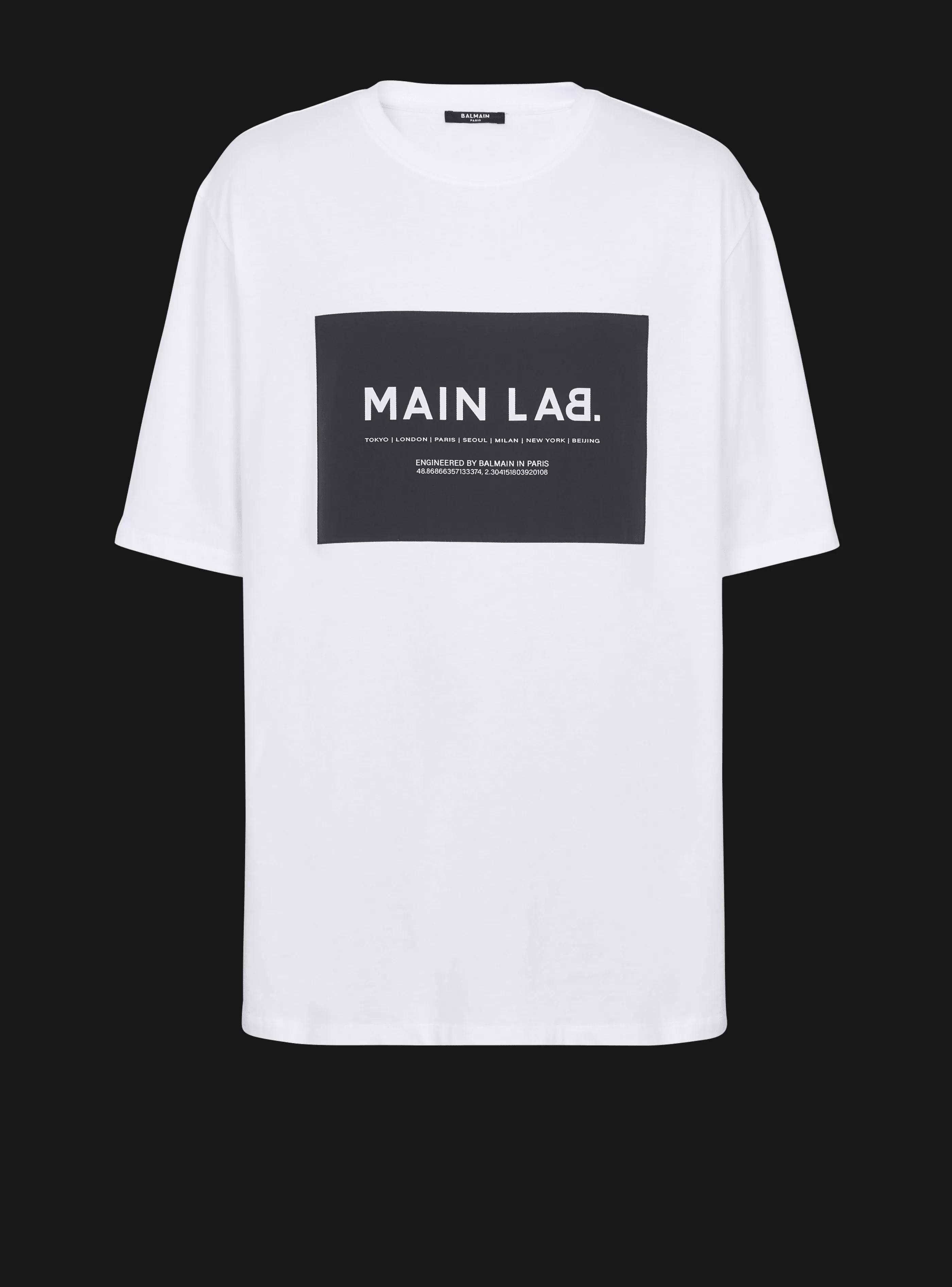 Balmain Abbigliamento Sportivo | T-Shirts-Main Lab Label T-shirt white