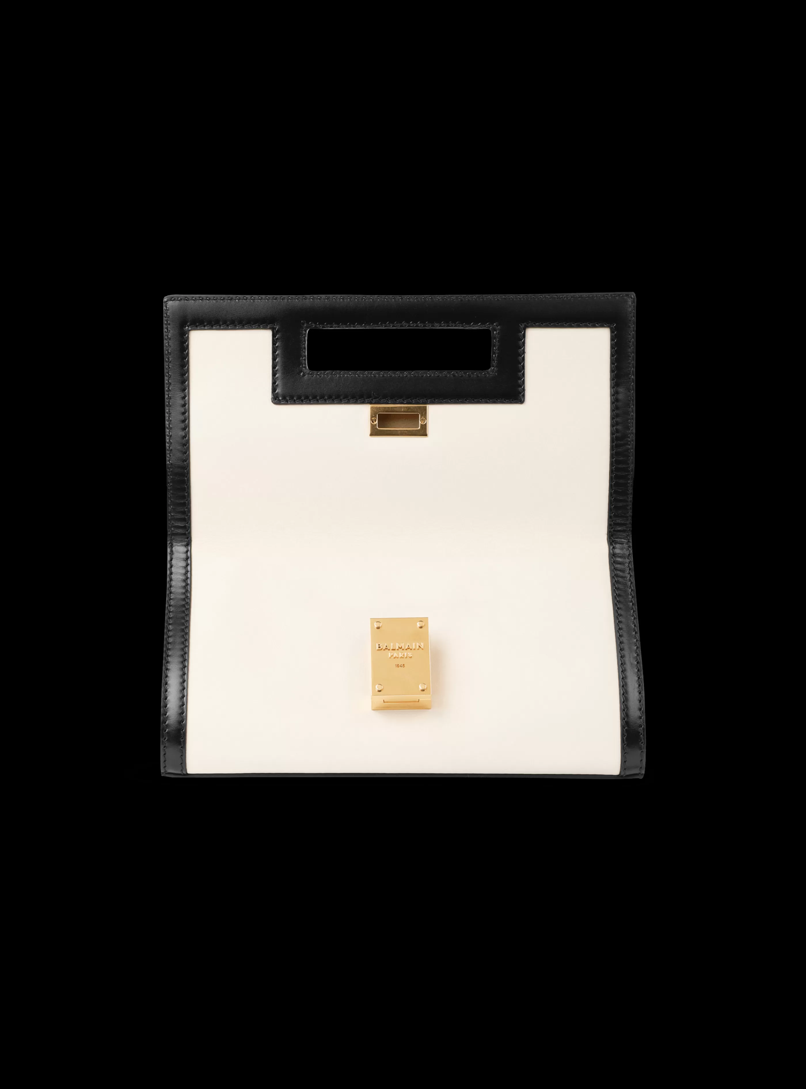 Balmain Borse A Tracolla | Borse 1945 Heritage-Medium-sized Black And Leather 1945 Heritage Bag white