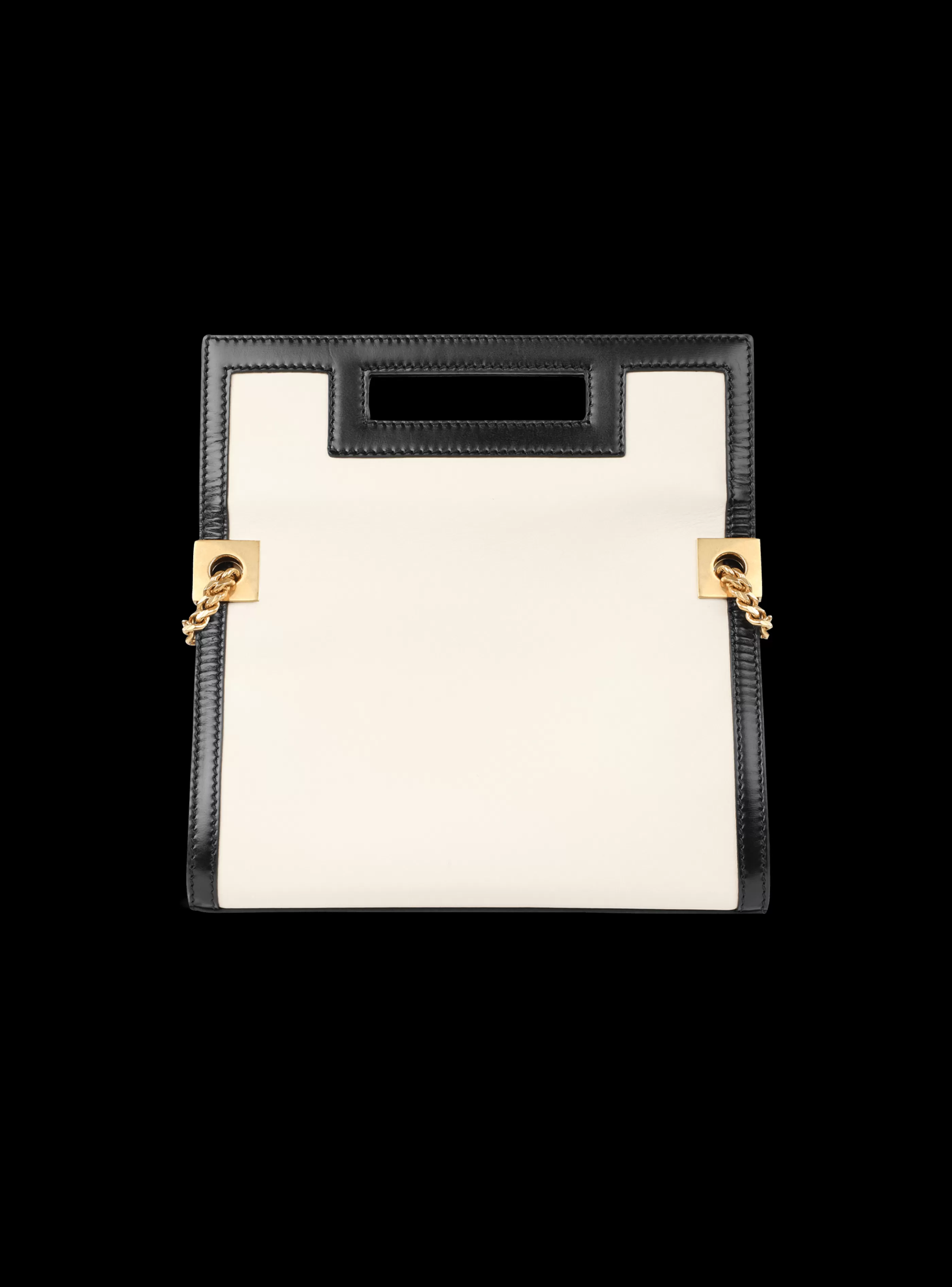 Balmain Borse A Tracolla | Borse 1945 Heritage-Medium-sized Black And Leather 1945 Heritage Bag white
