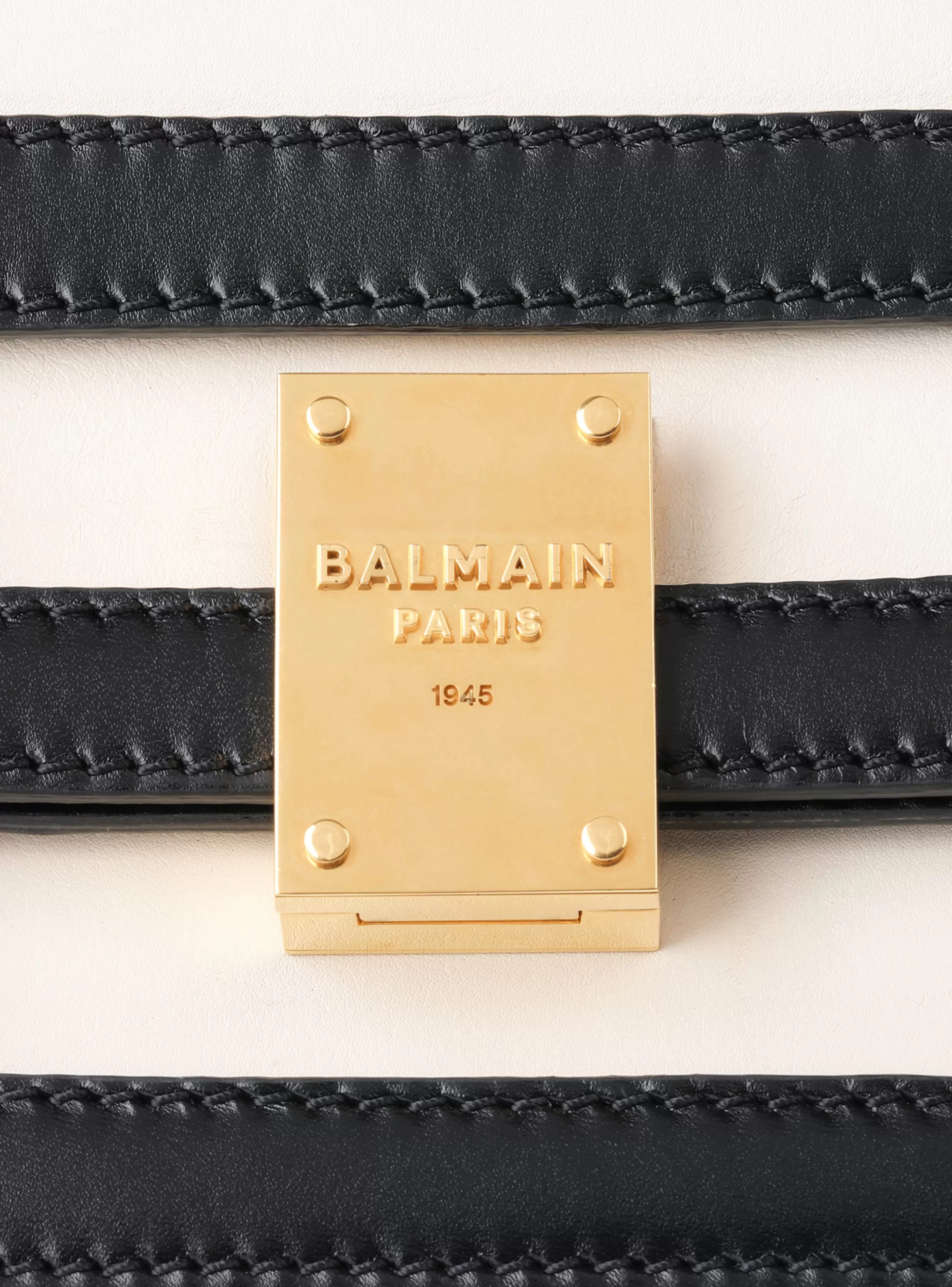 Balmain Borse A Tracolla | Borse 1945 Heritage-Medium-sized Black And Leather 1945 Heritage Bag white
