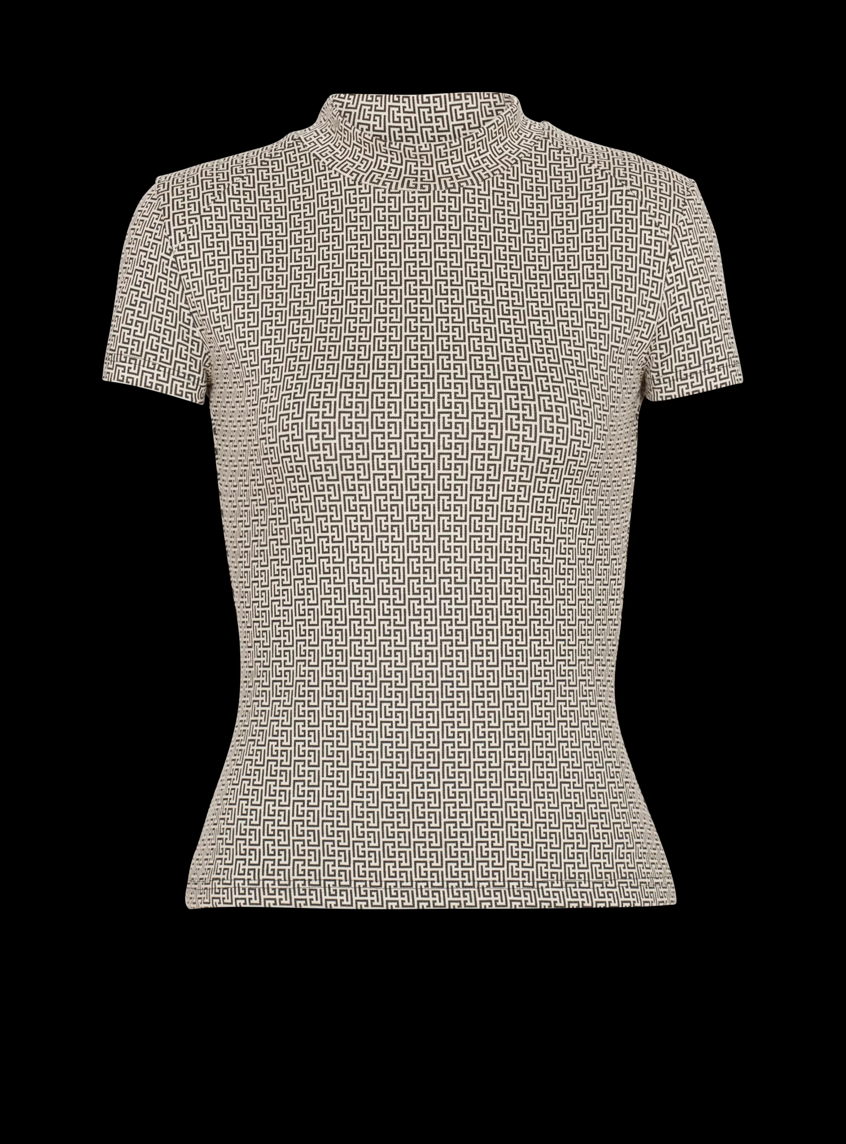 Balmain Top E Camicie-Mini Monogram Jacquard Top black