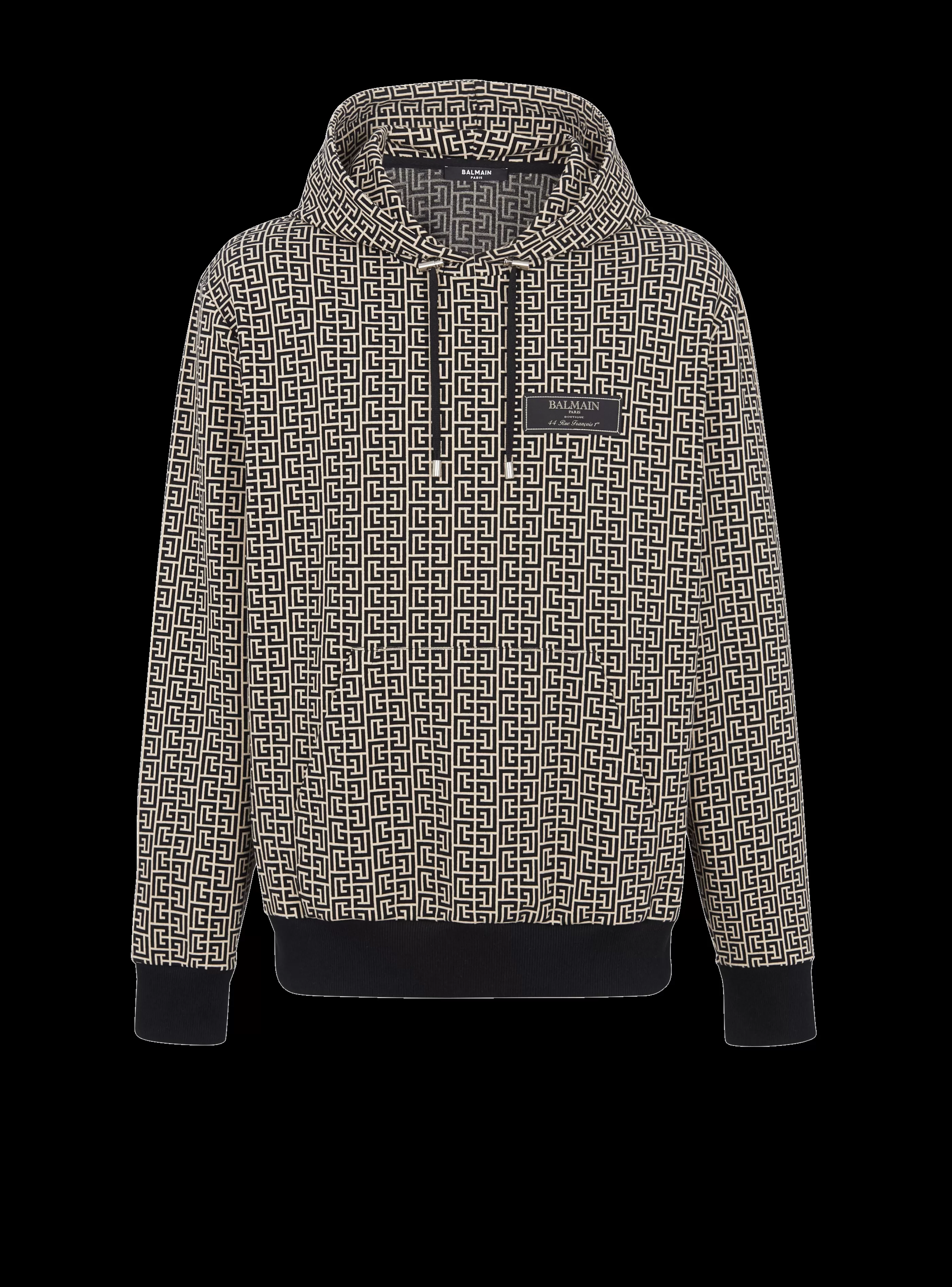 Balmain Abbigliamento Sportivo | Felpe-Monogram Hoodie black