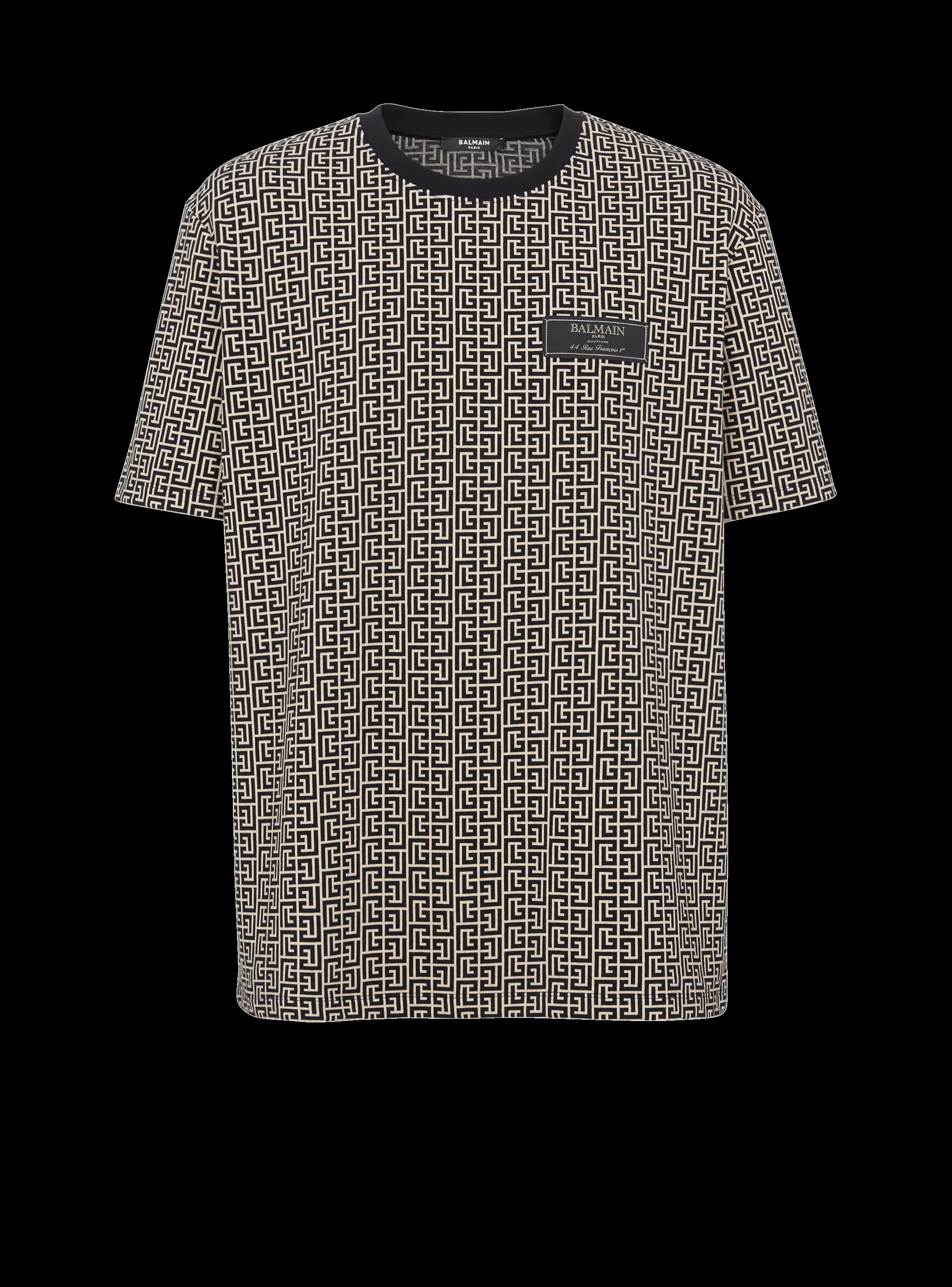 Balmain Abbigliamento Sportivo | T-Shirts-Monogram T-shirt black