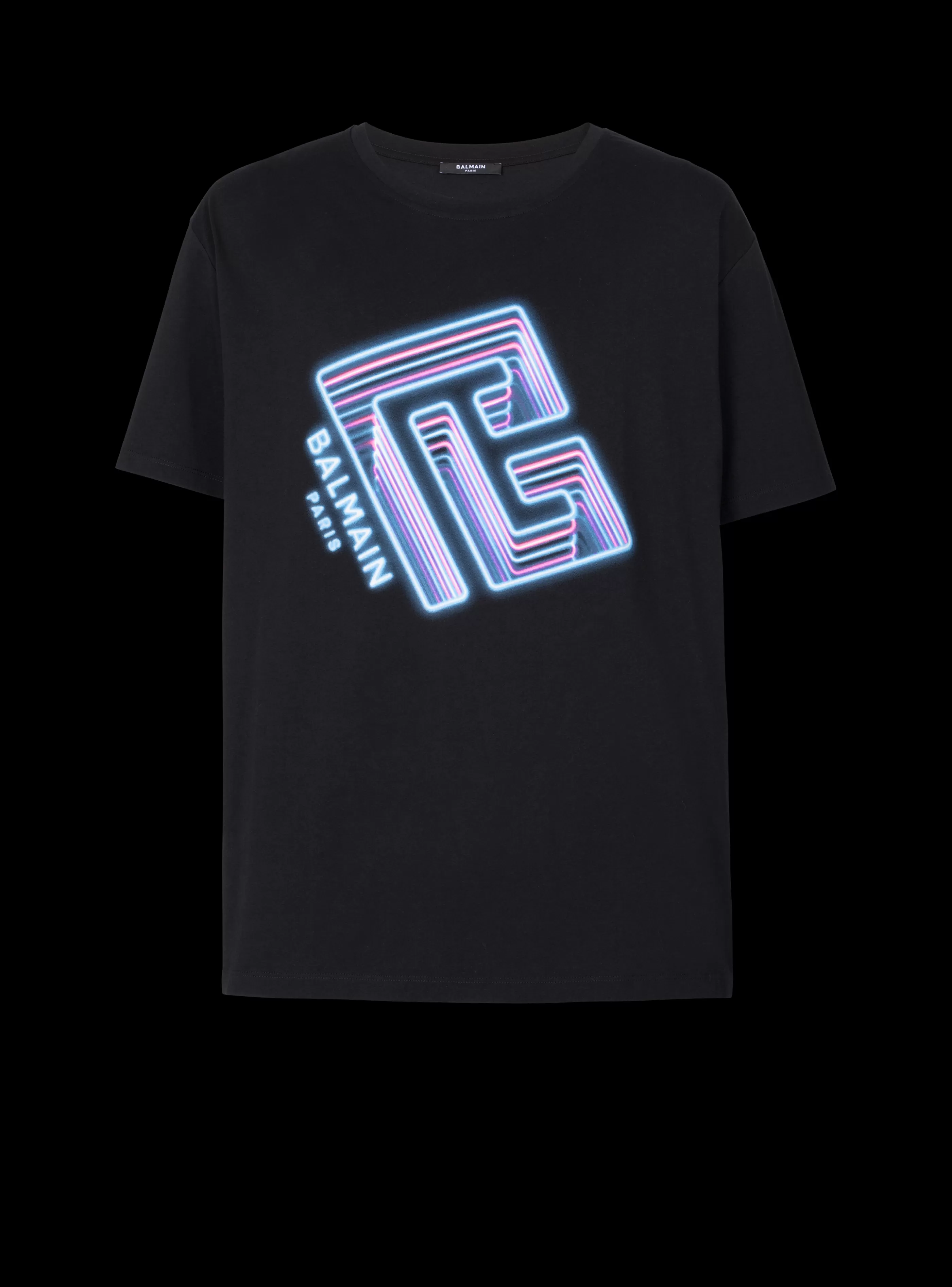 Balmain Abbigliamento Sportivo | T-Shirts-Neon Logo T-shirt black
