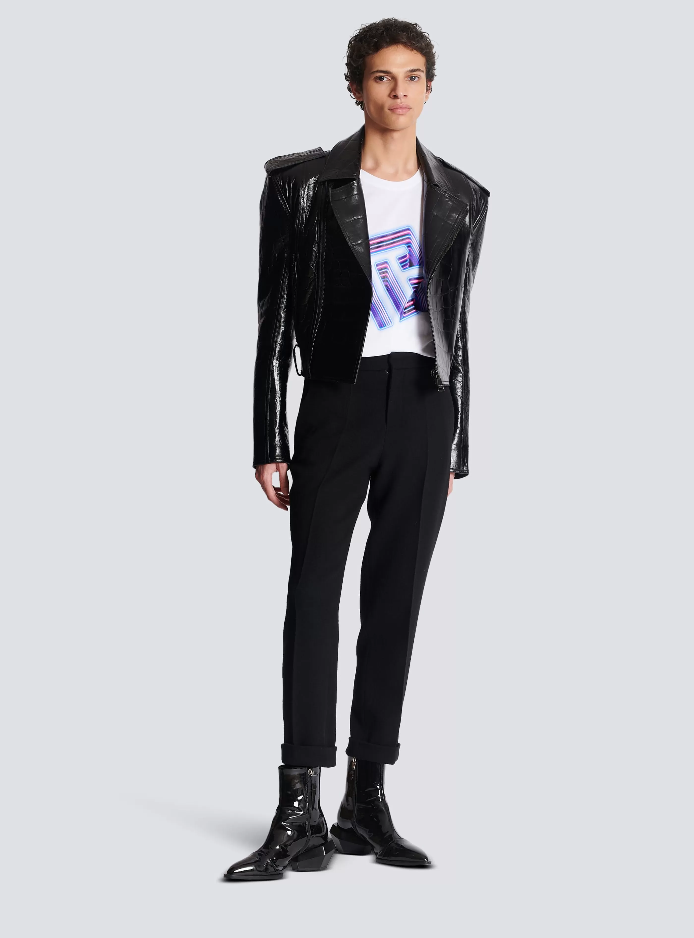 Balmain Abbigliamento Sportivo | T-Shirts-Neon Logo T-shirt white