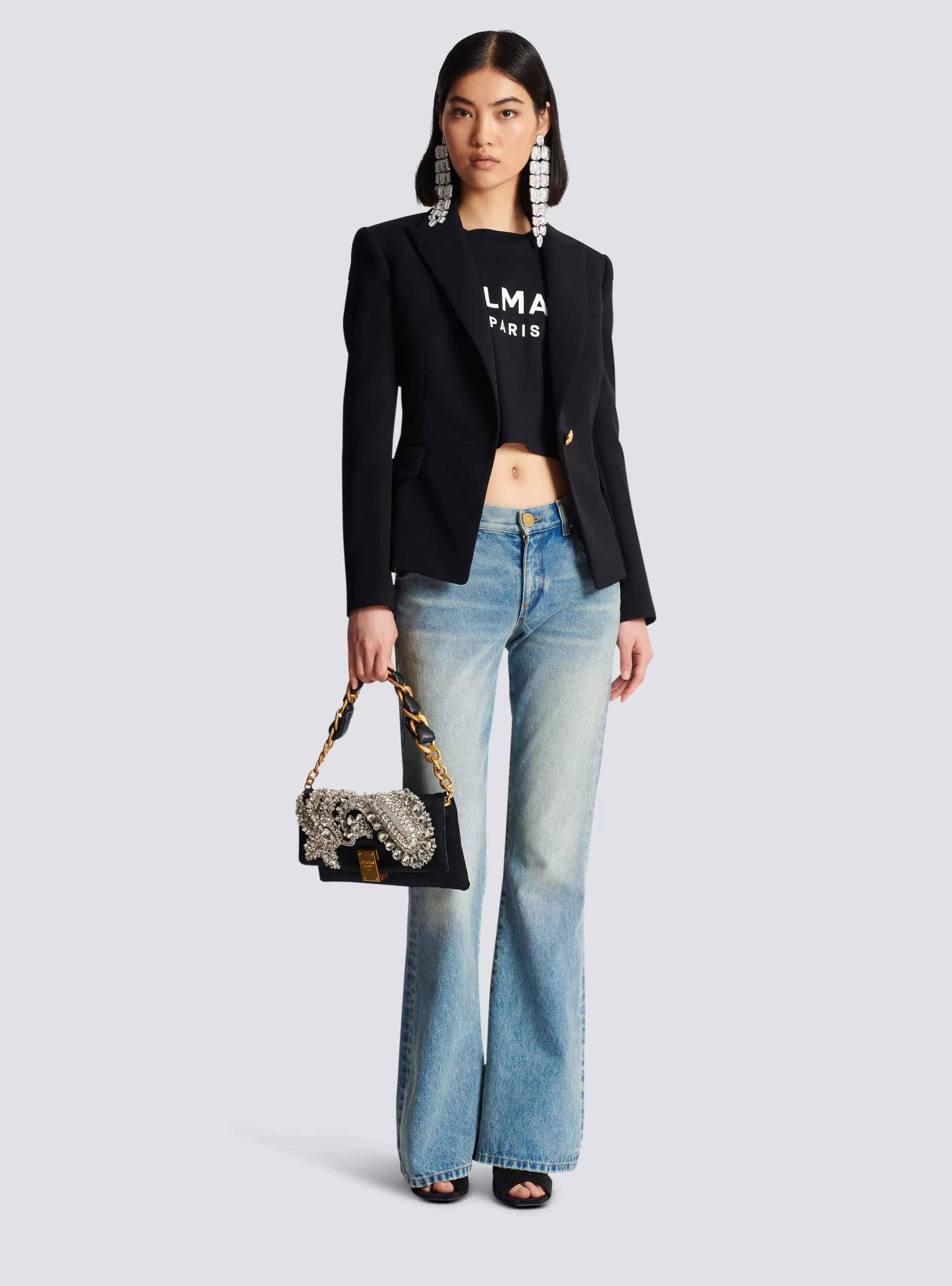 Balmain Giacche E Blazer-One-button Wool Blazer black