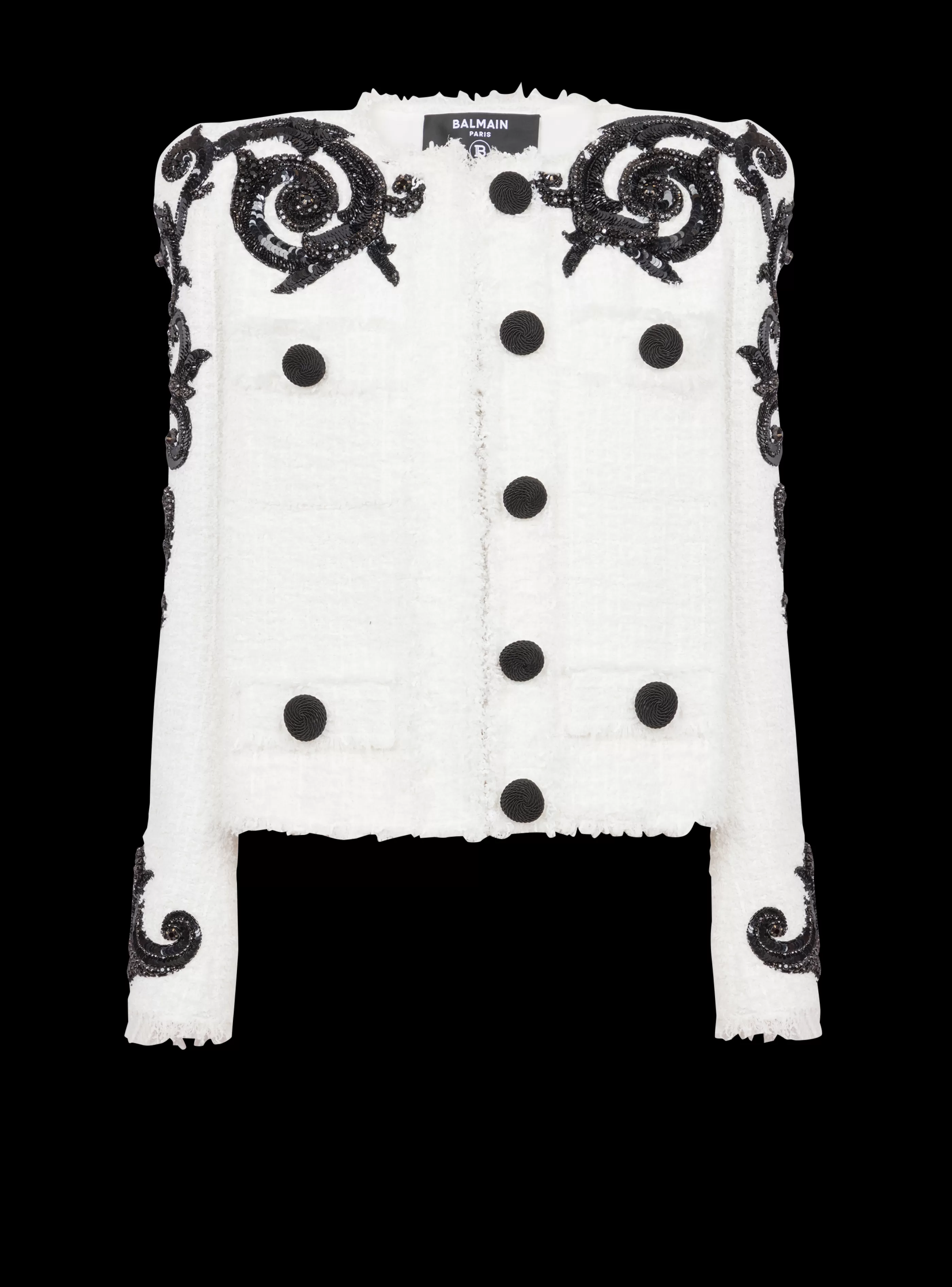 Balmain Giacche E Blazer-Paisley Tweed Jacket white