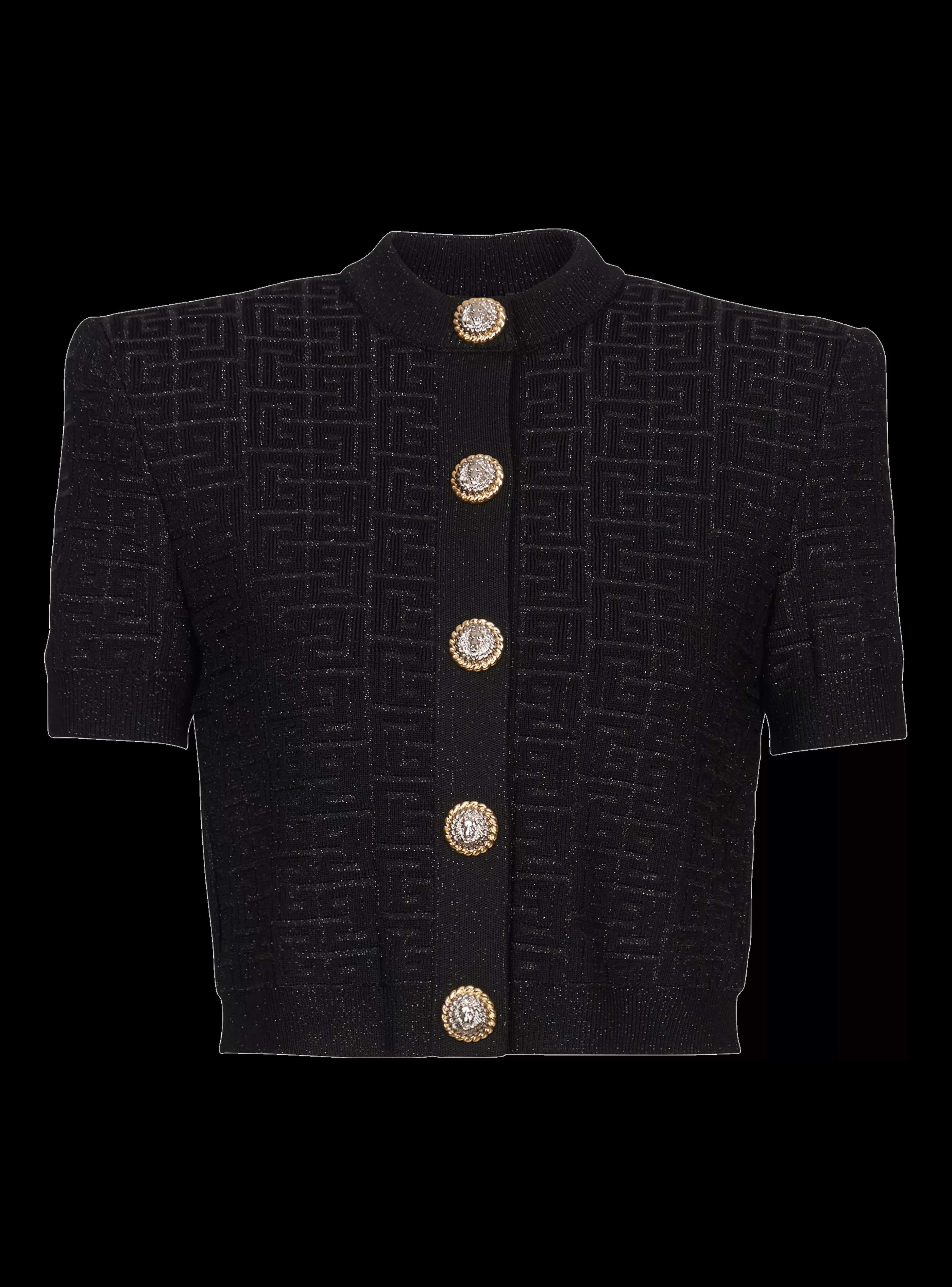 Balmain Maglieria-PB Labyrinth Knit Cardigan black