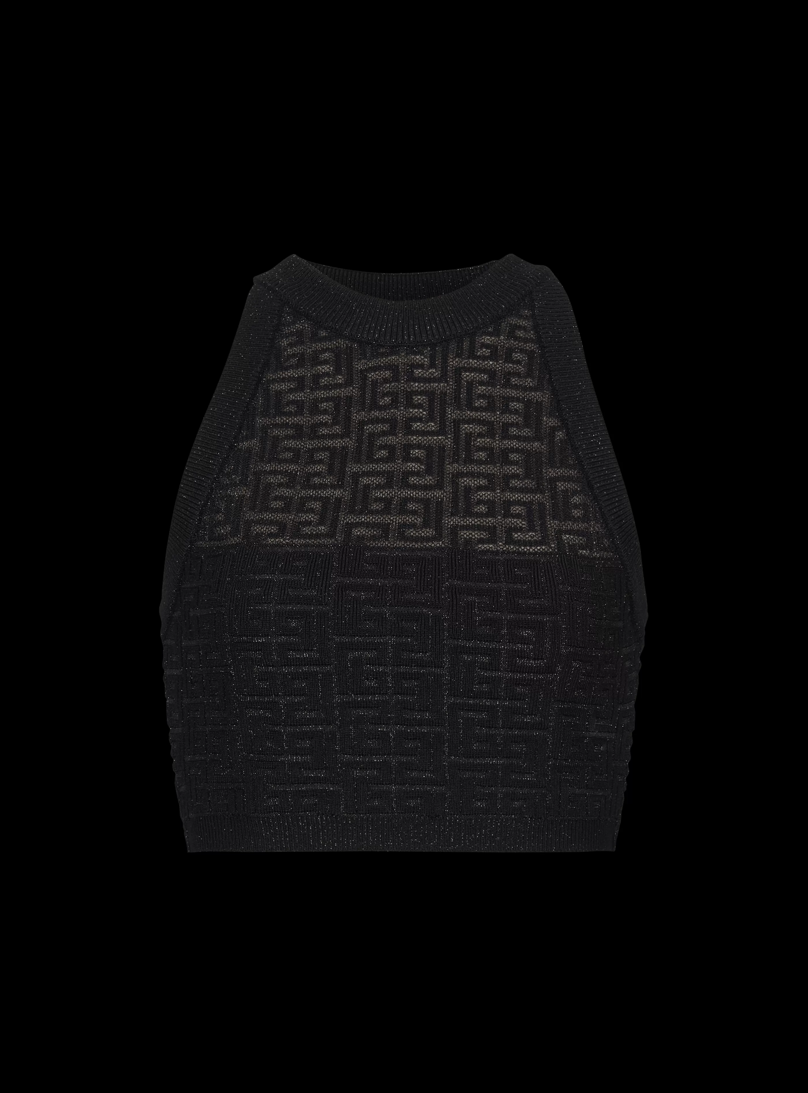 Balmain Maglieria | Top E Camicie-PB Labyrinth Knit Top black
