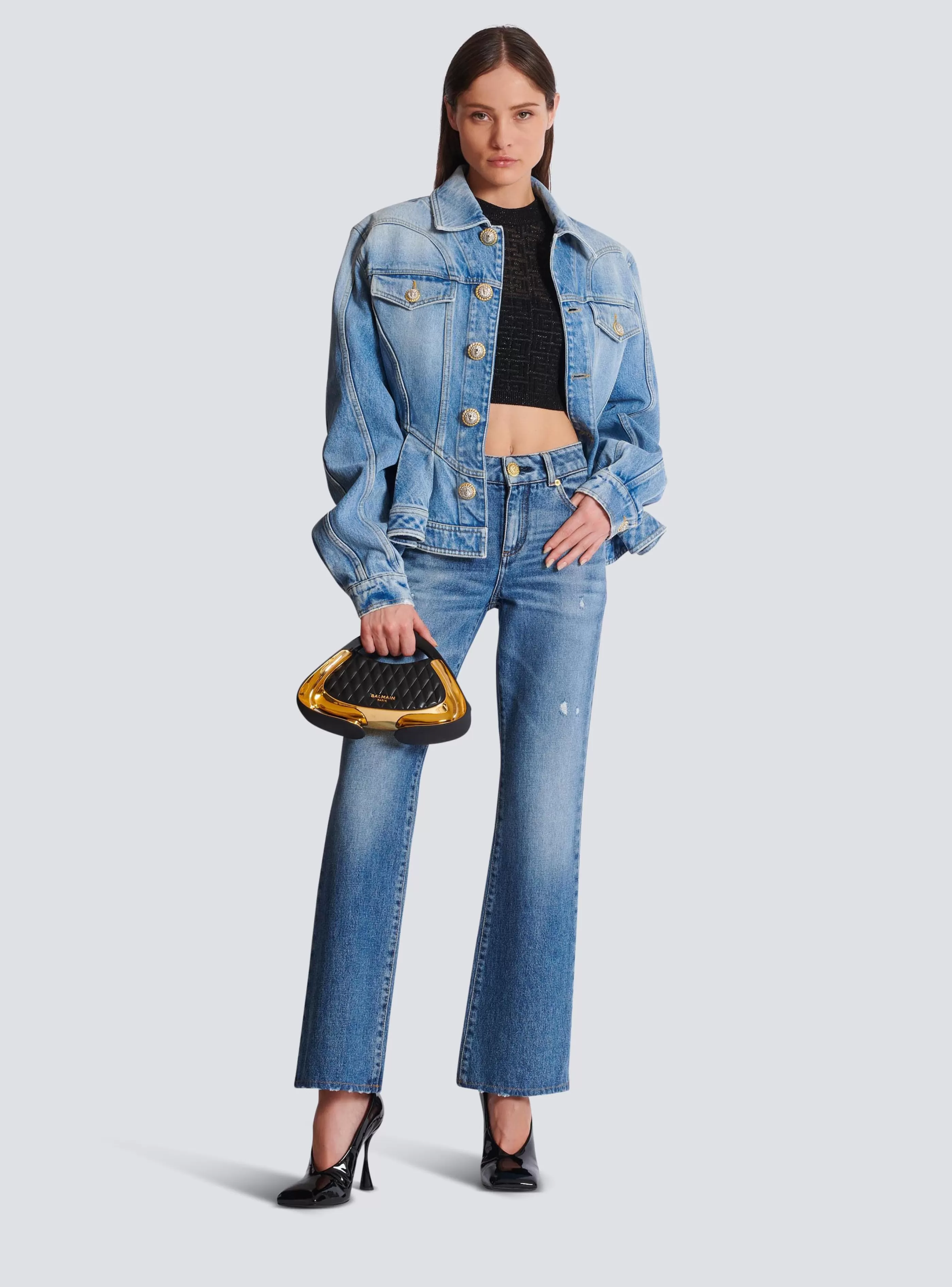 Balmain Maglieria | Top E Camicie-PB Labyrinth Knit Top black