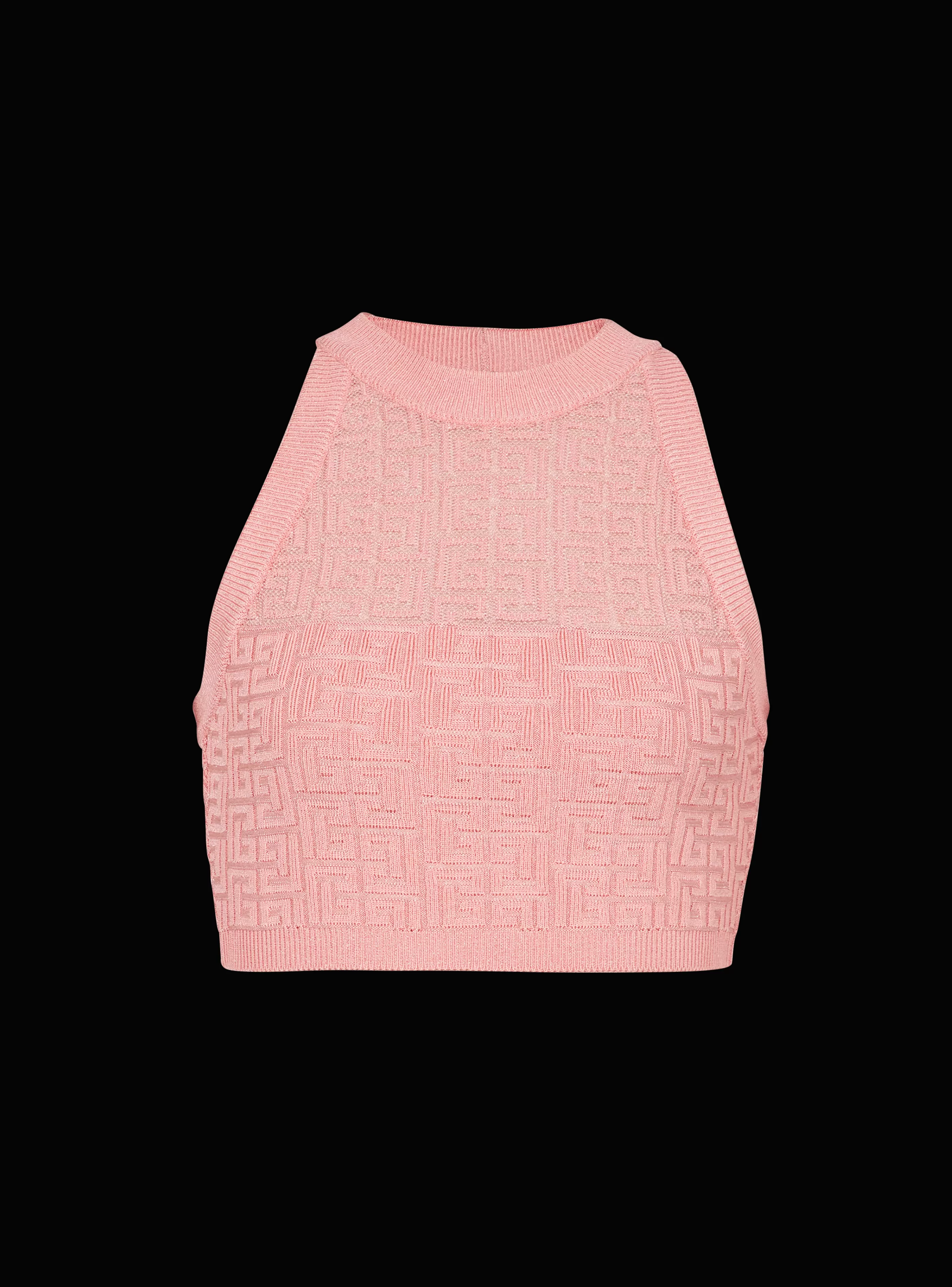 Balmain Top E Camicie-PB Labyrinth Knit Top pink