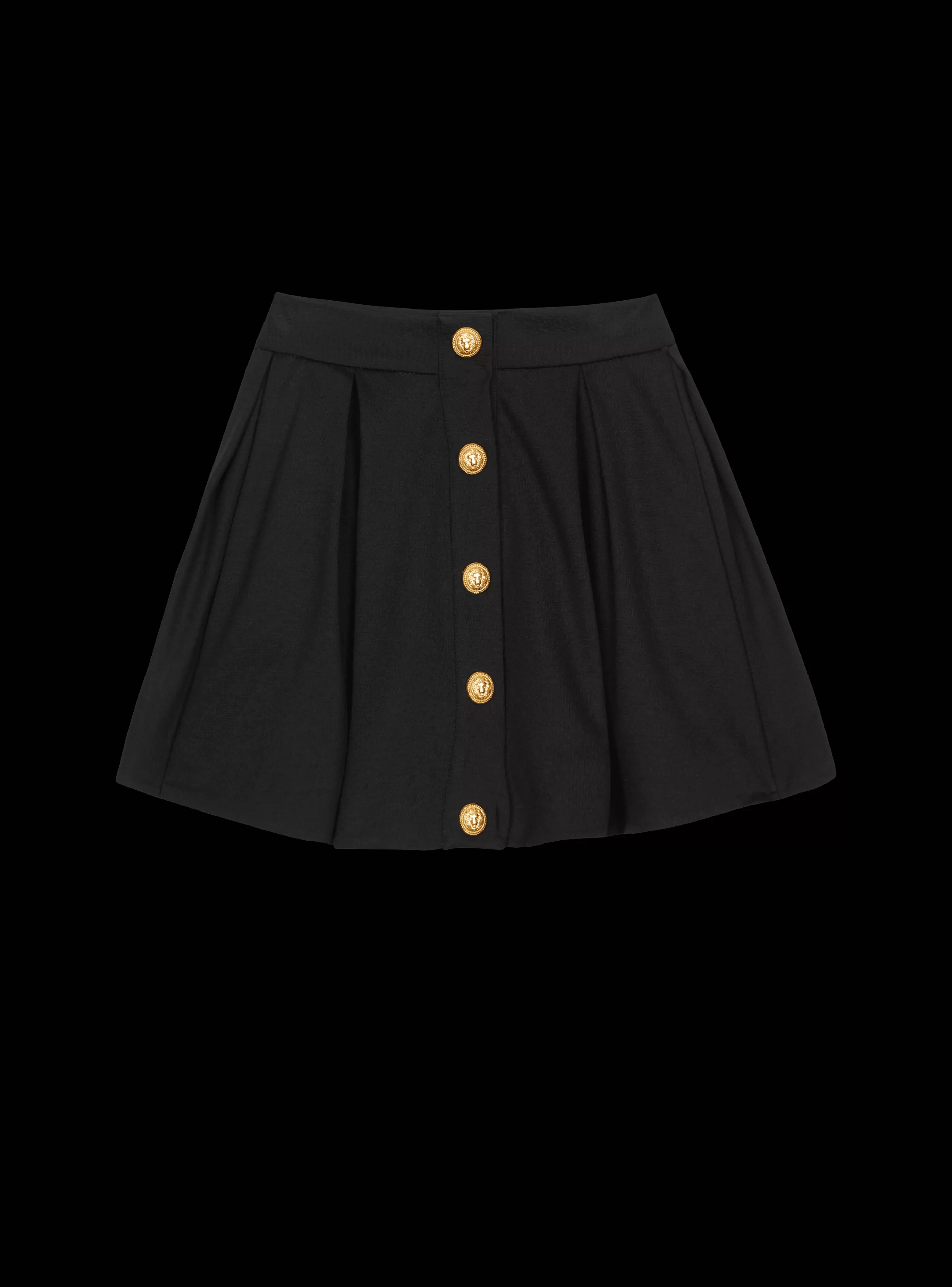 Balmain Bambina (4-10 Anni)-Pleated Skater Skirt black