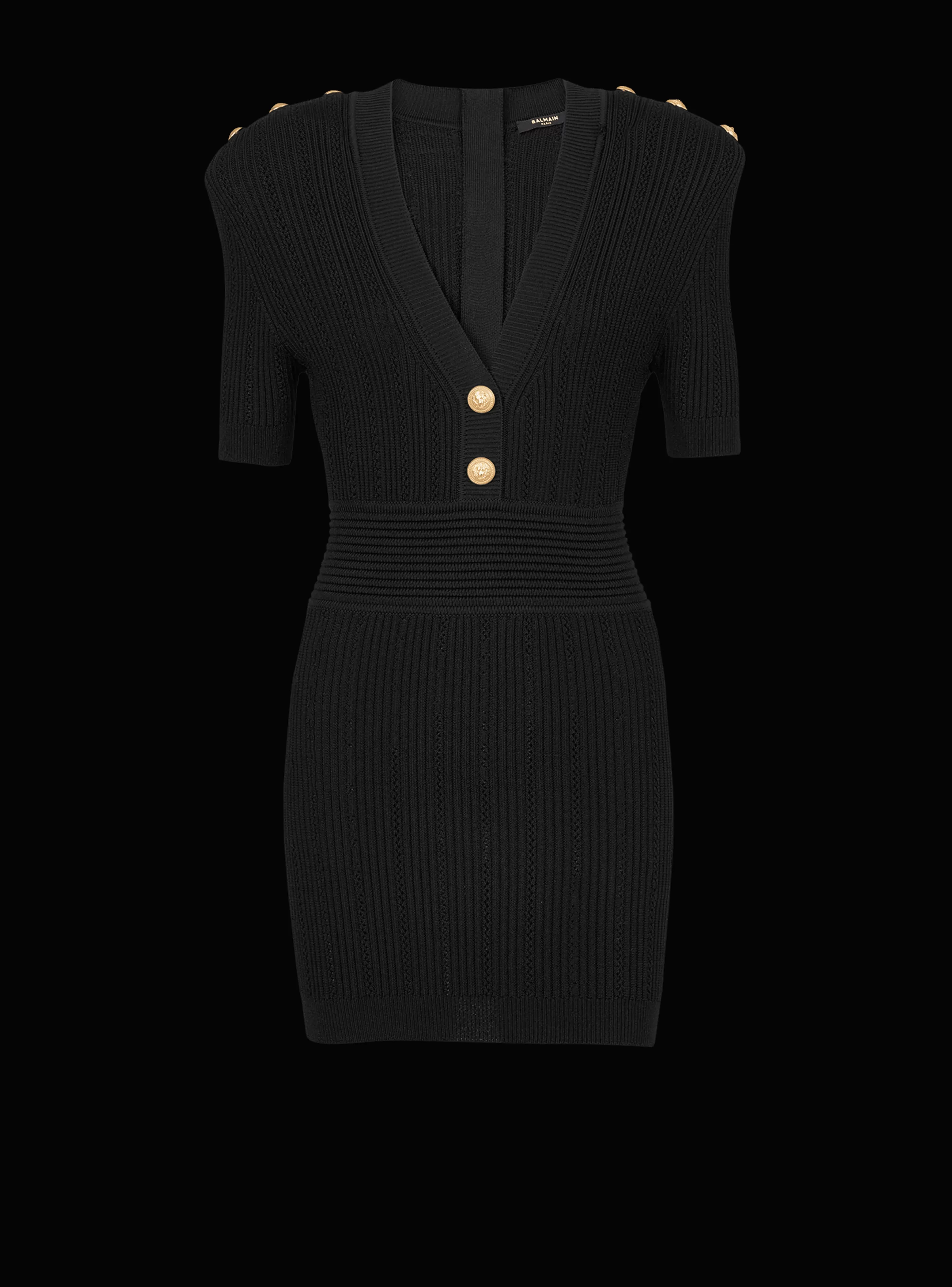 Balmain Maglieria | Abiti-Short Eco-designed Knit Dress black