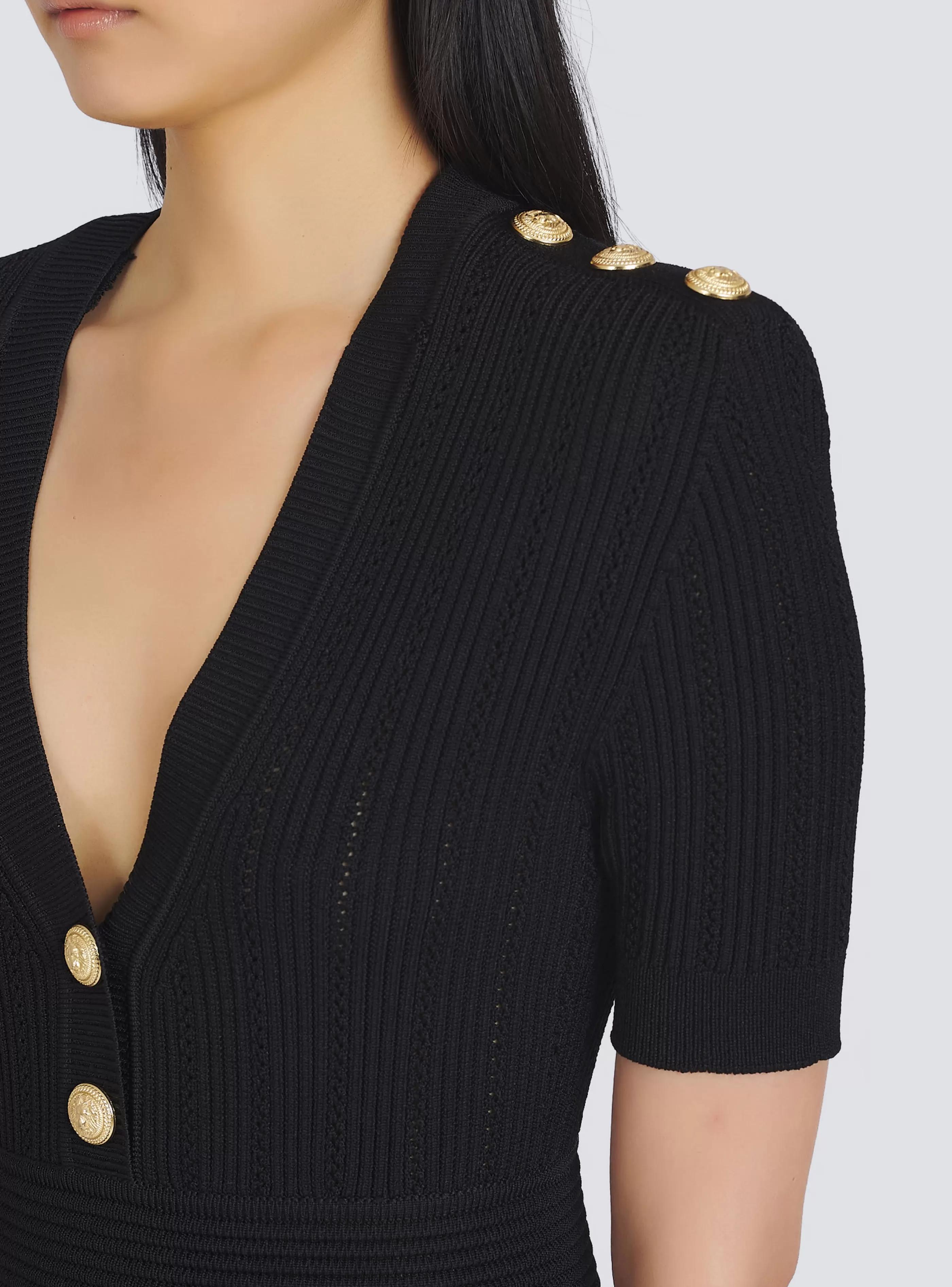 Balmain Maglieria | Abiti-Short Eco-designed Knit Dress black