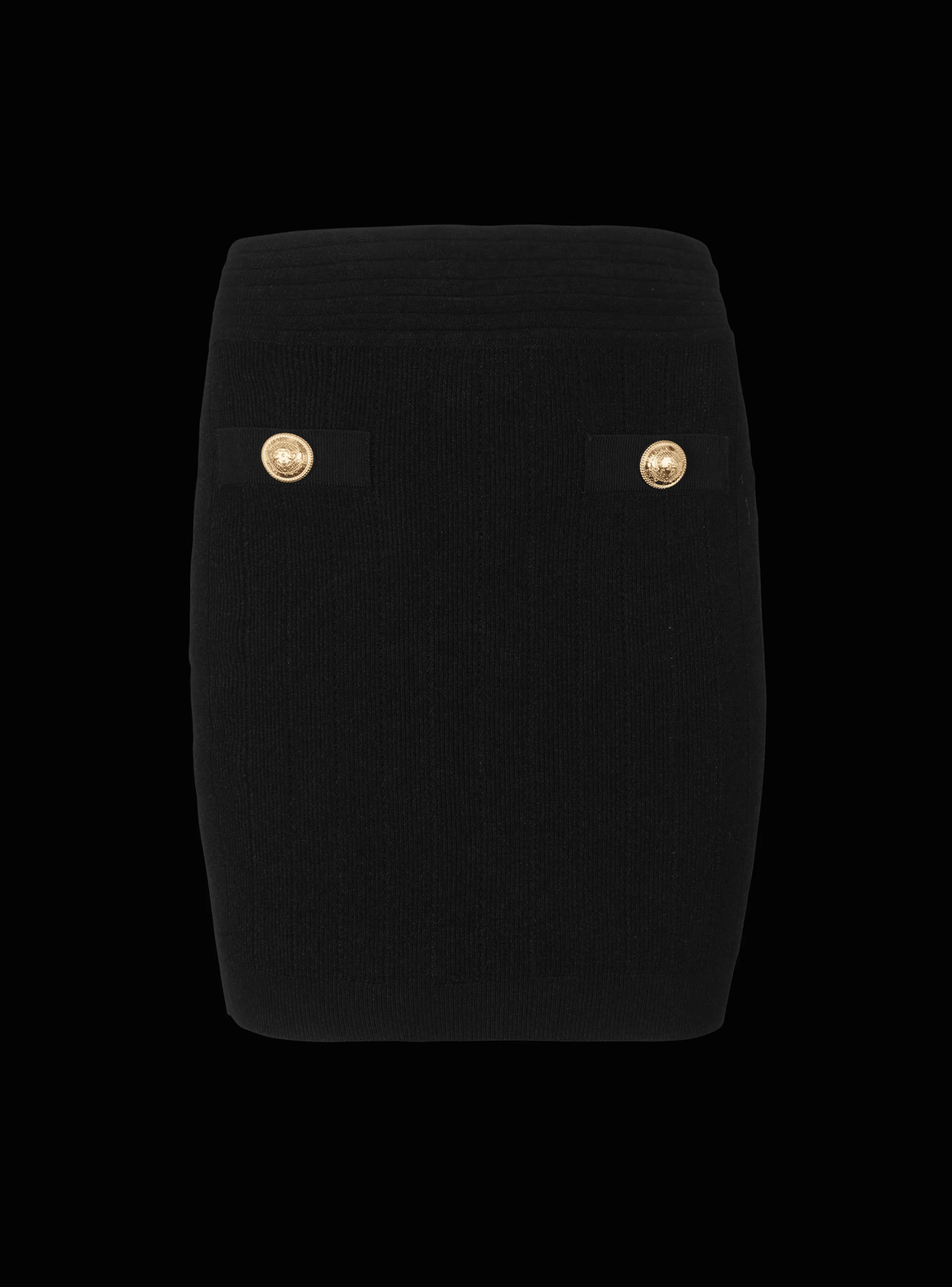 Balmain Gonne | Maglieria-Short Knit Skirt black