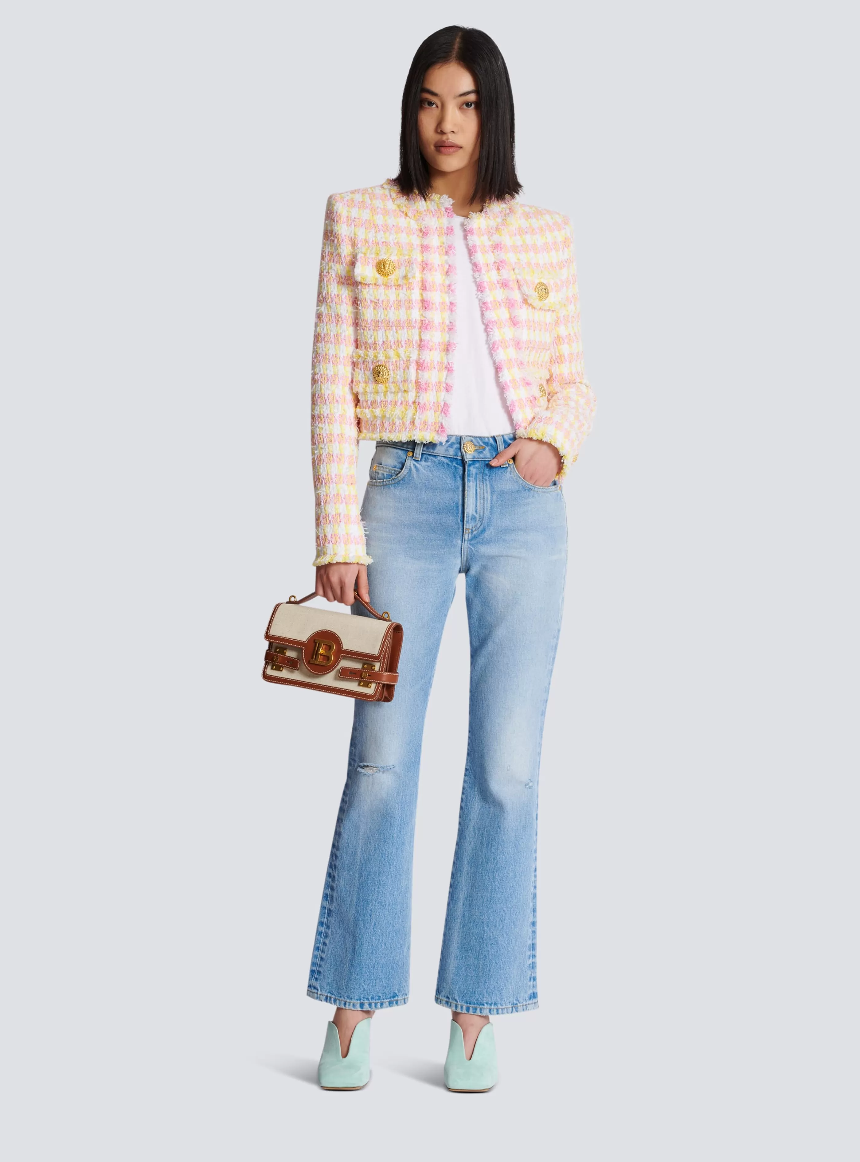 Balmain Giacche E Blazer-Short Miami Tweed Jacket multicolor