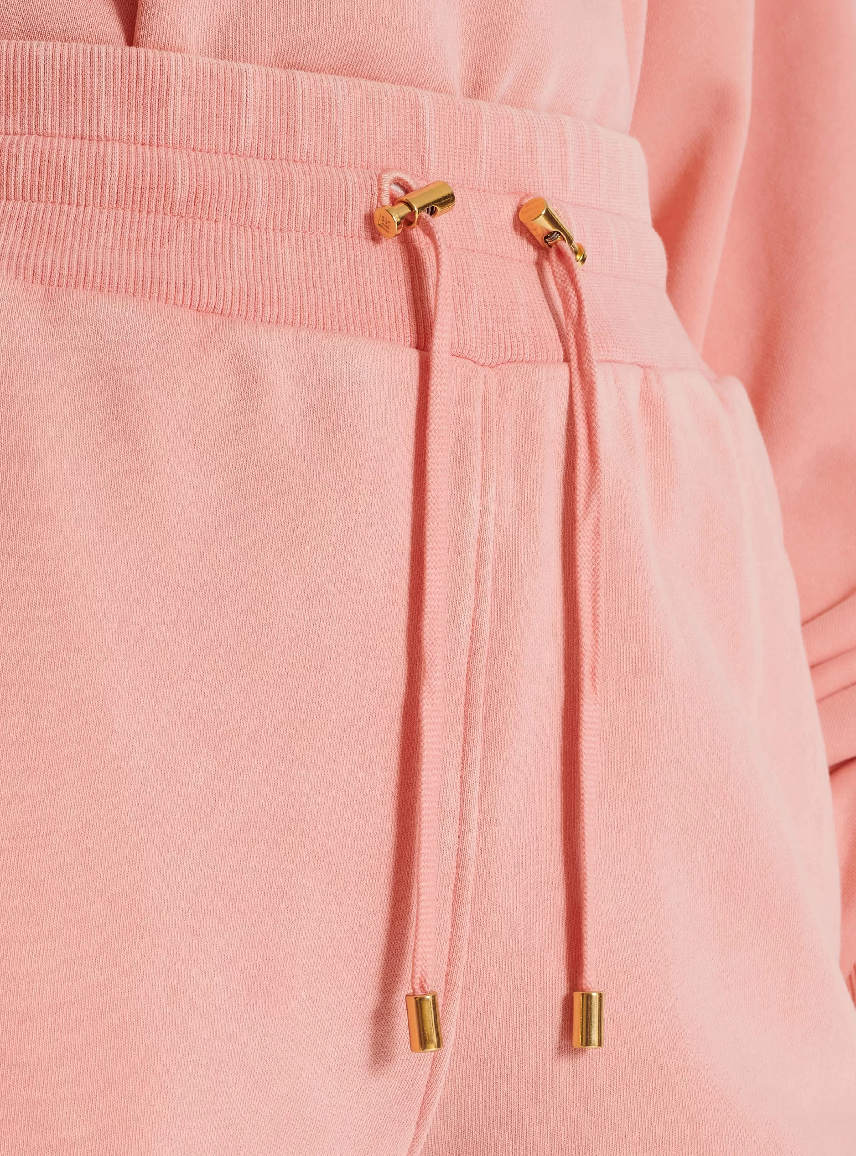Balmain Pantaloni E Pantaloncini-Shorts With Vintage Embroidery pink