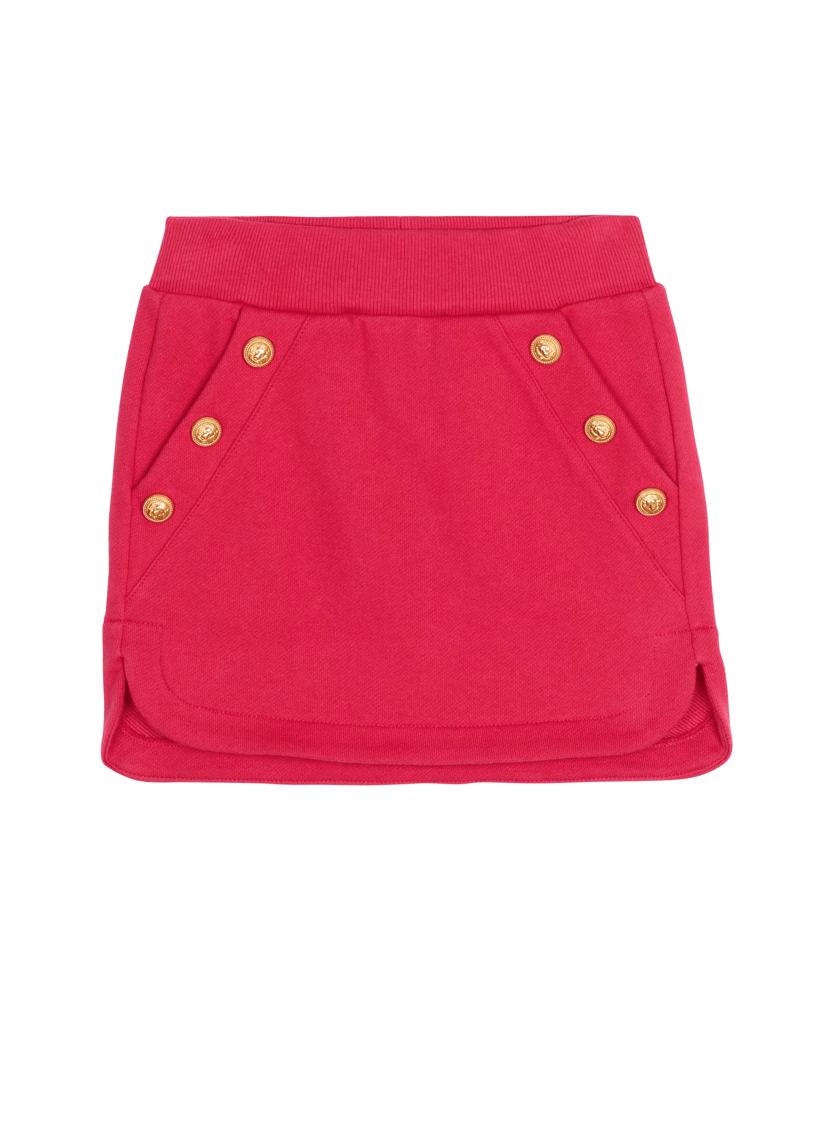 Balmain Bambina (4-10 Anni)-Skirt With Embossed Buttons pink