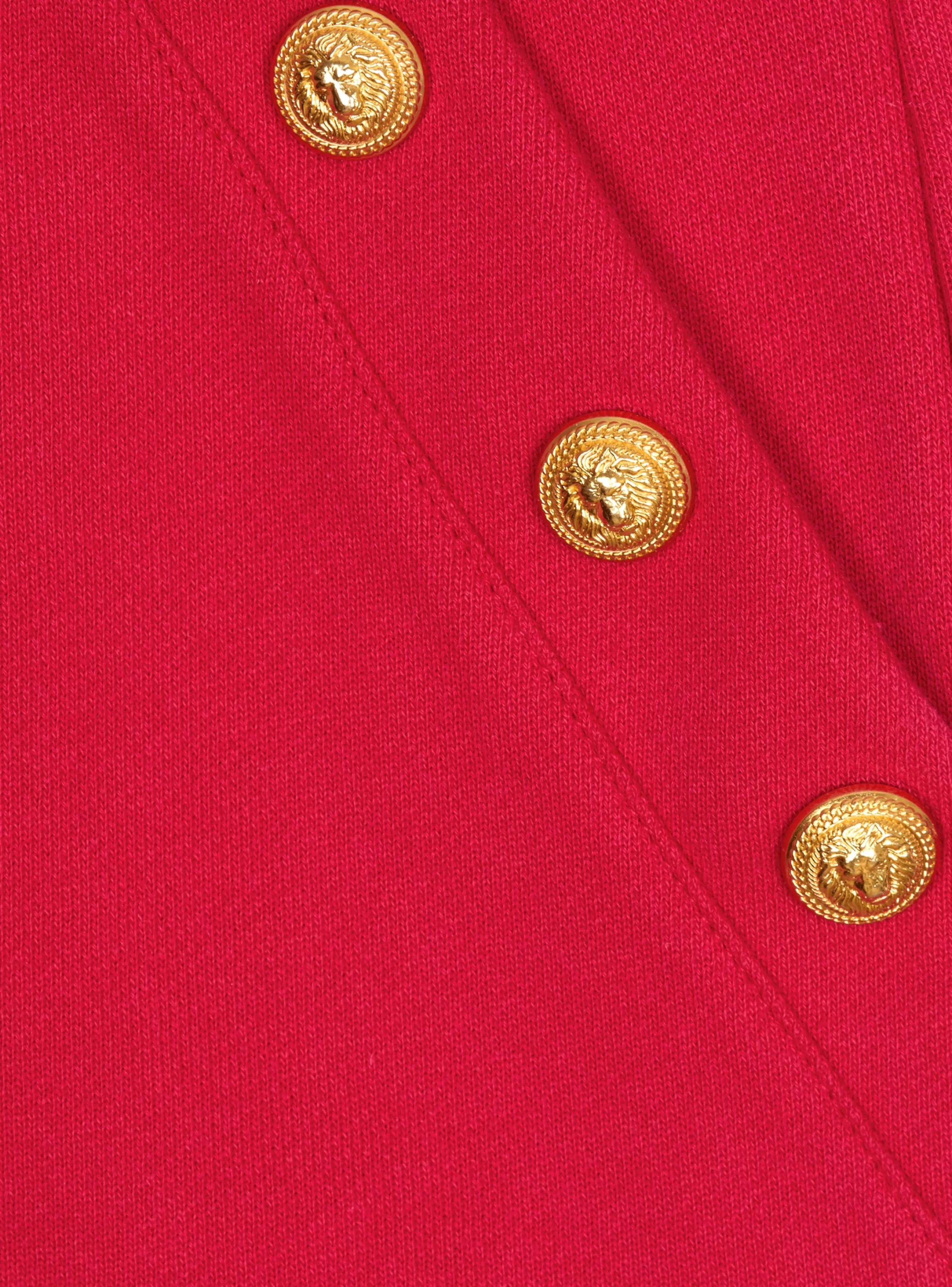 Balmain Bambina (4-10 Anni)-Skirt With Embossed Buttons pink