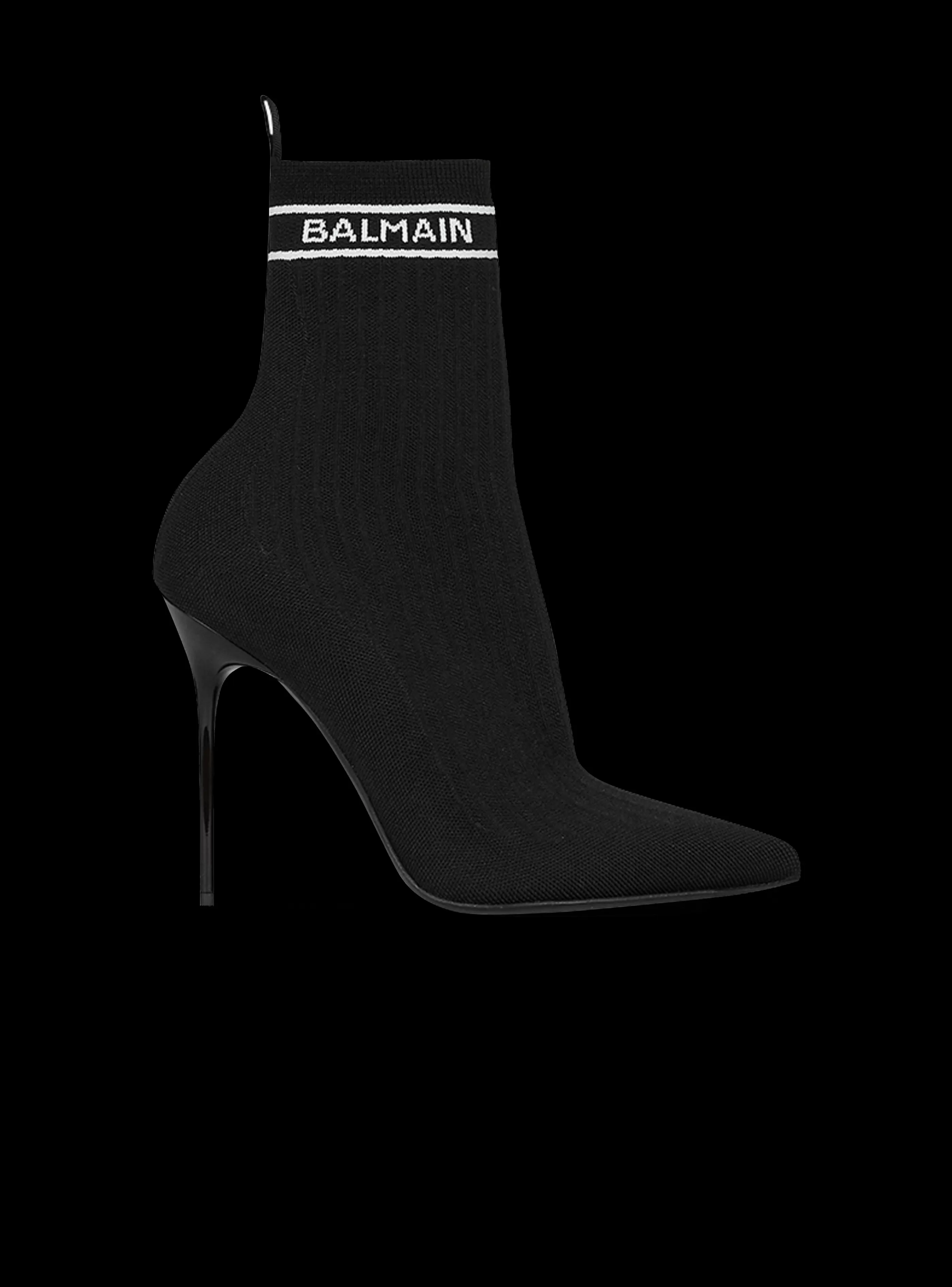 Balmain Stivali-Skye Knit Ankle Boots black