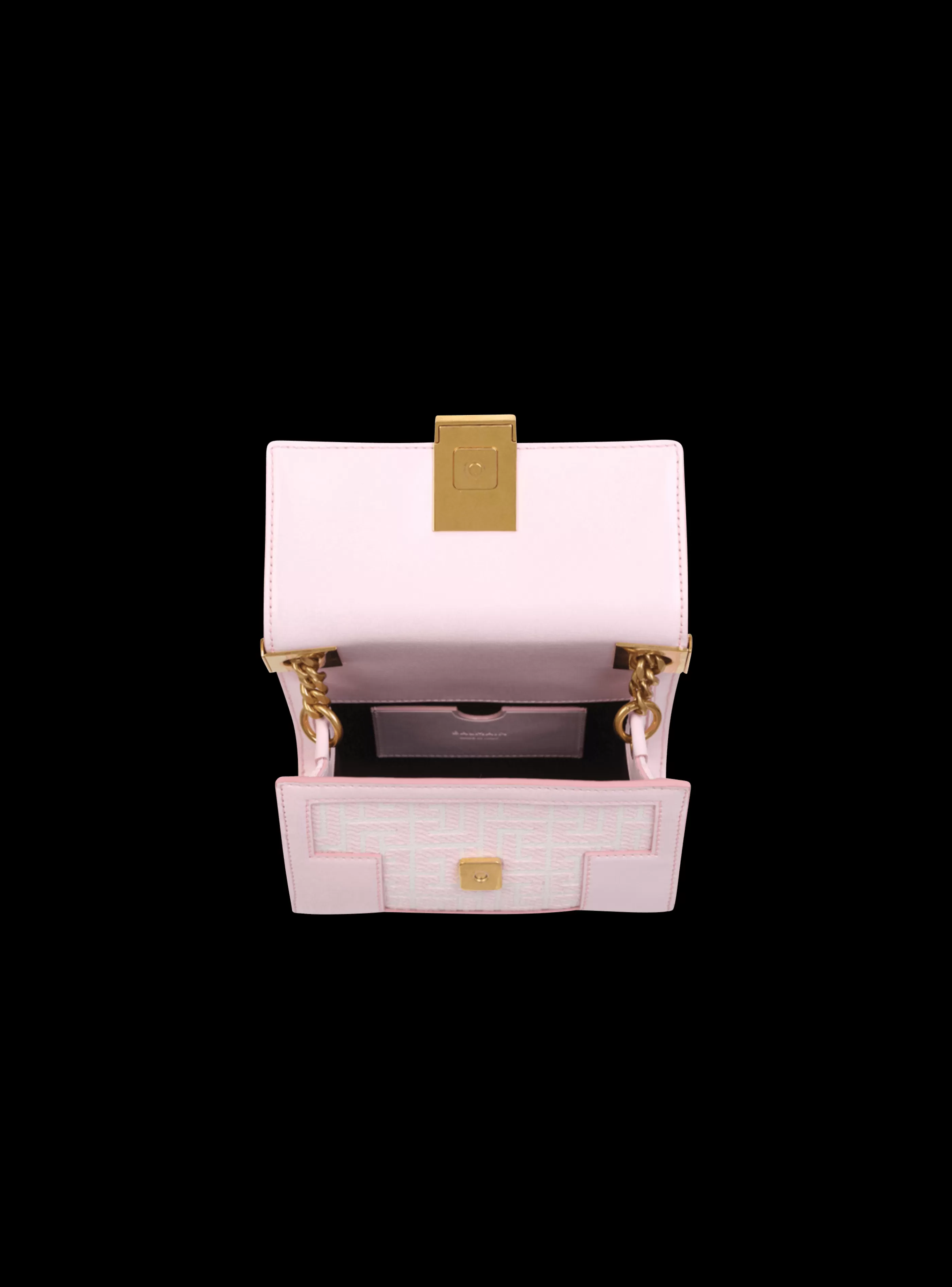 Balmain Borse Mini | Borse A Tracolla-Small-sized Bicolor Jacquard 1945 Bag pink