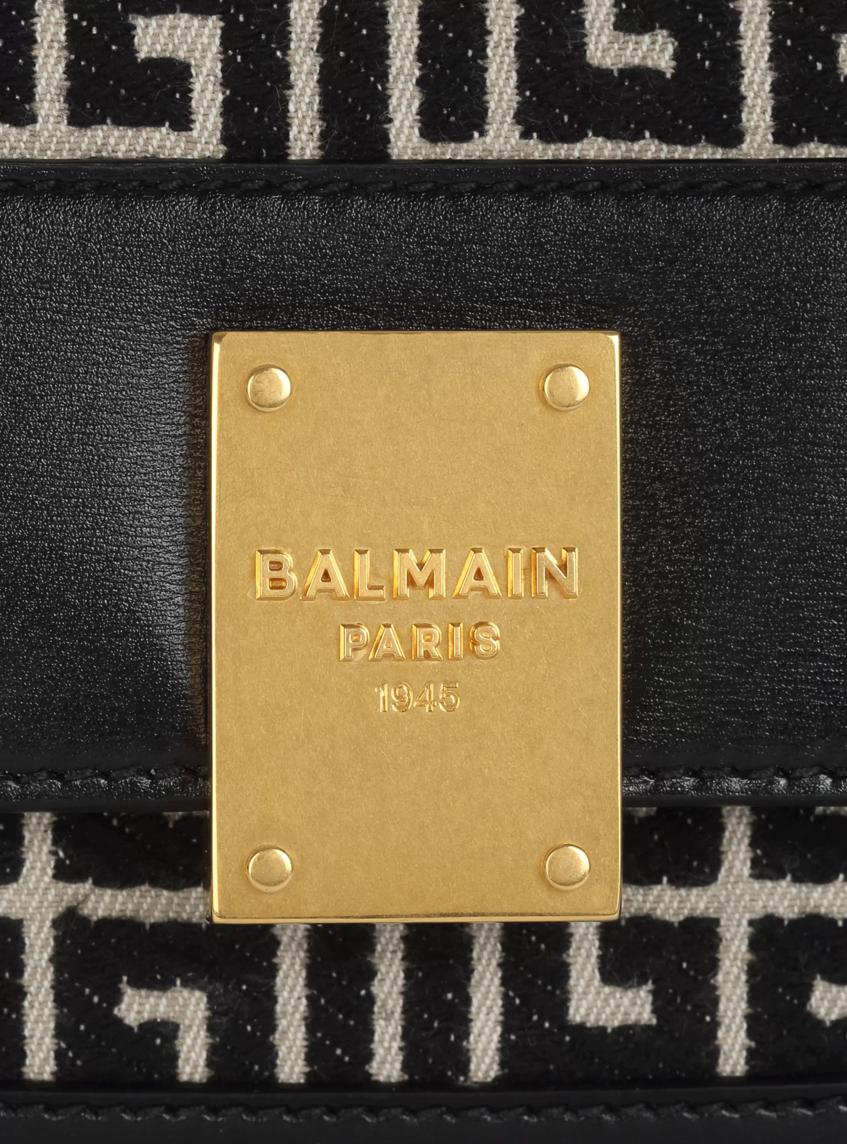Balmain Borse Mini | Borse A Tracolla-Small-sized Bicolor Jacquard 1945 Bag black