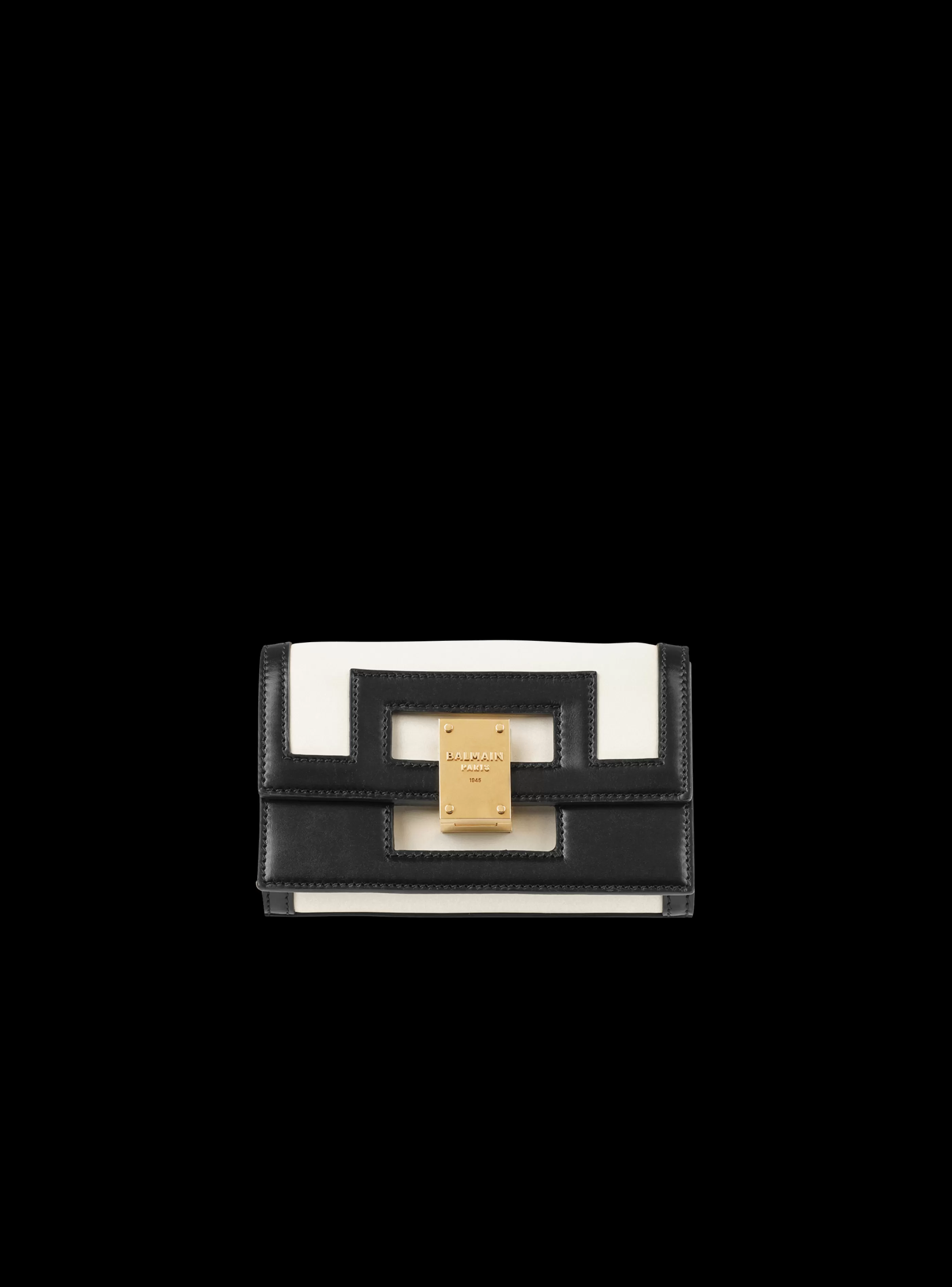 Balmain Borse A Tracolla | Borse 1945 Heritage-Small-sized Black And Leather 1945 Heritage Bag white