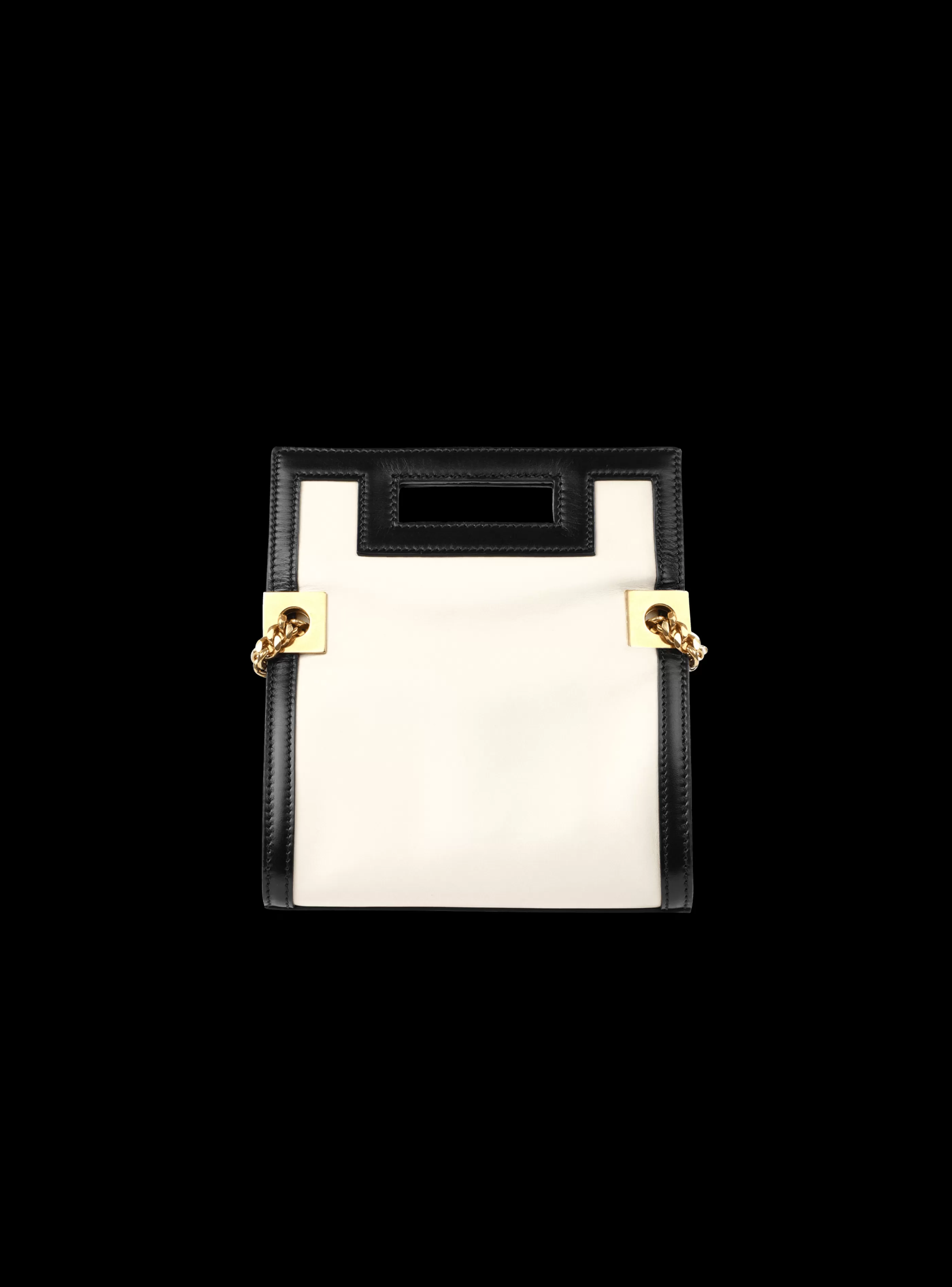Balmain Borse A Tracolla | Borse 1945 Heritage-Small-sized Black And Leather 1945 Heritage Bag white
