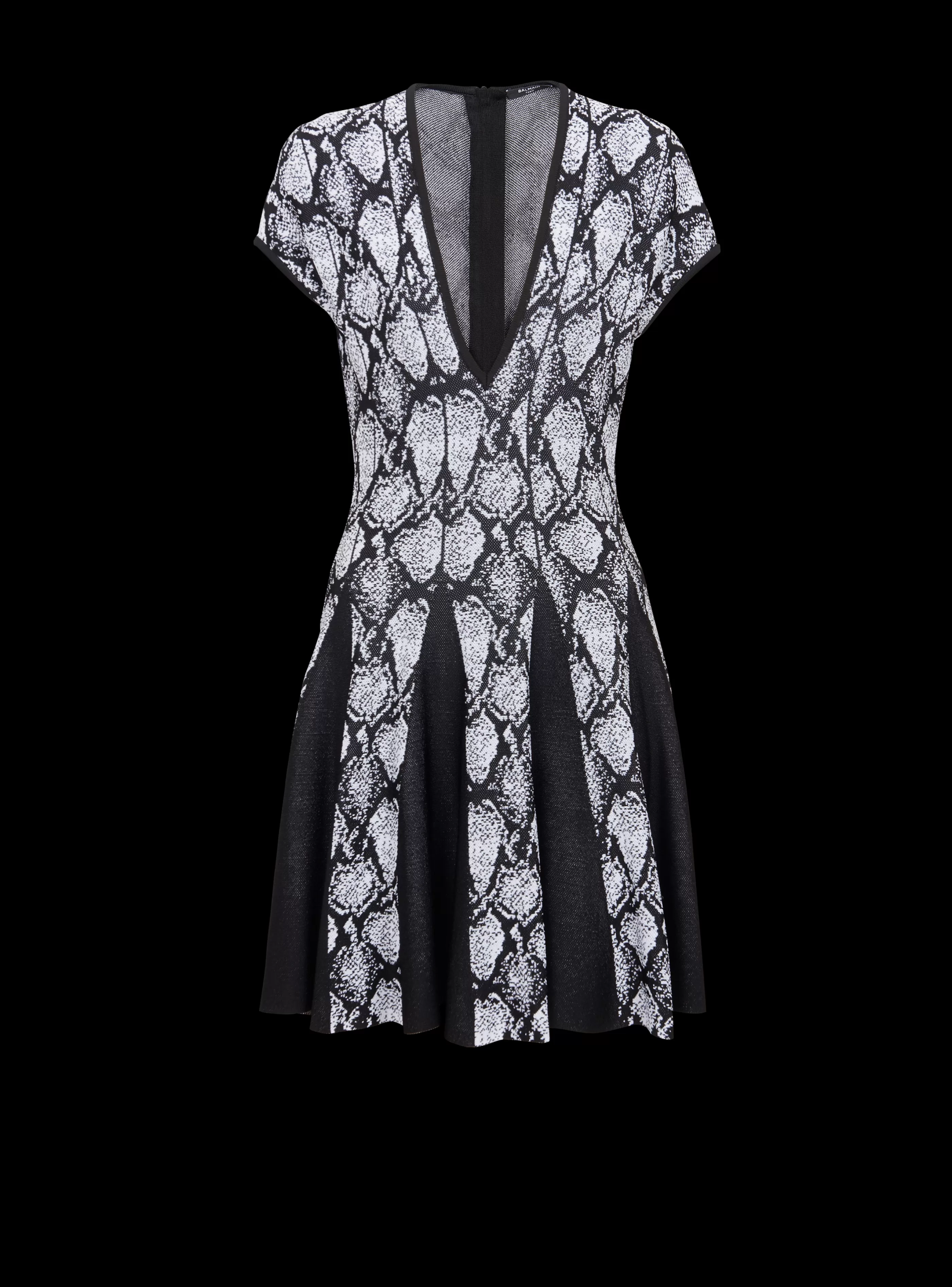 Balmain Maglieria | Abiti-Snakeskin Jacquard Dress black