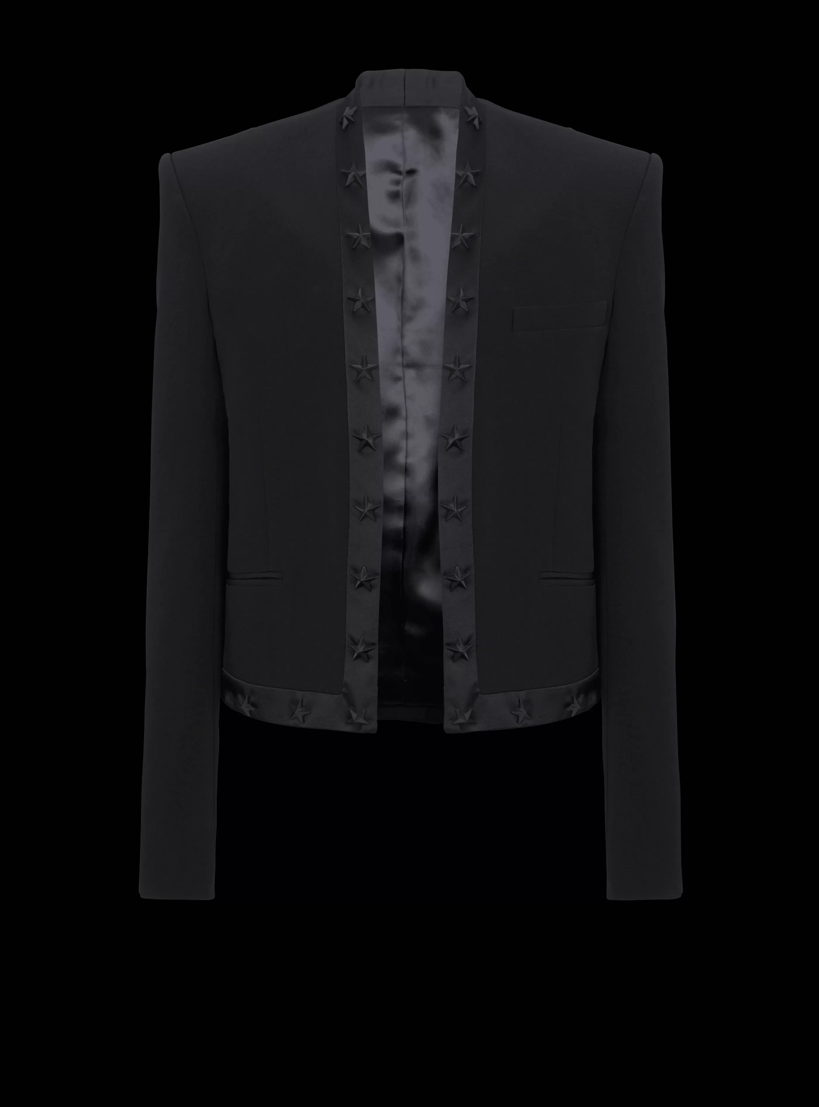 Balmain Giacche E Blazers-Stars Embroidered Jacket black
