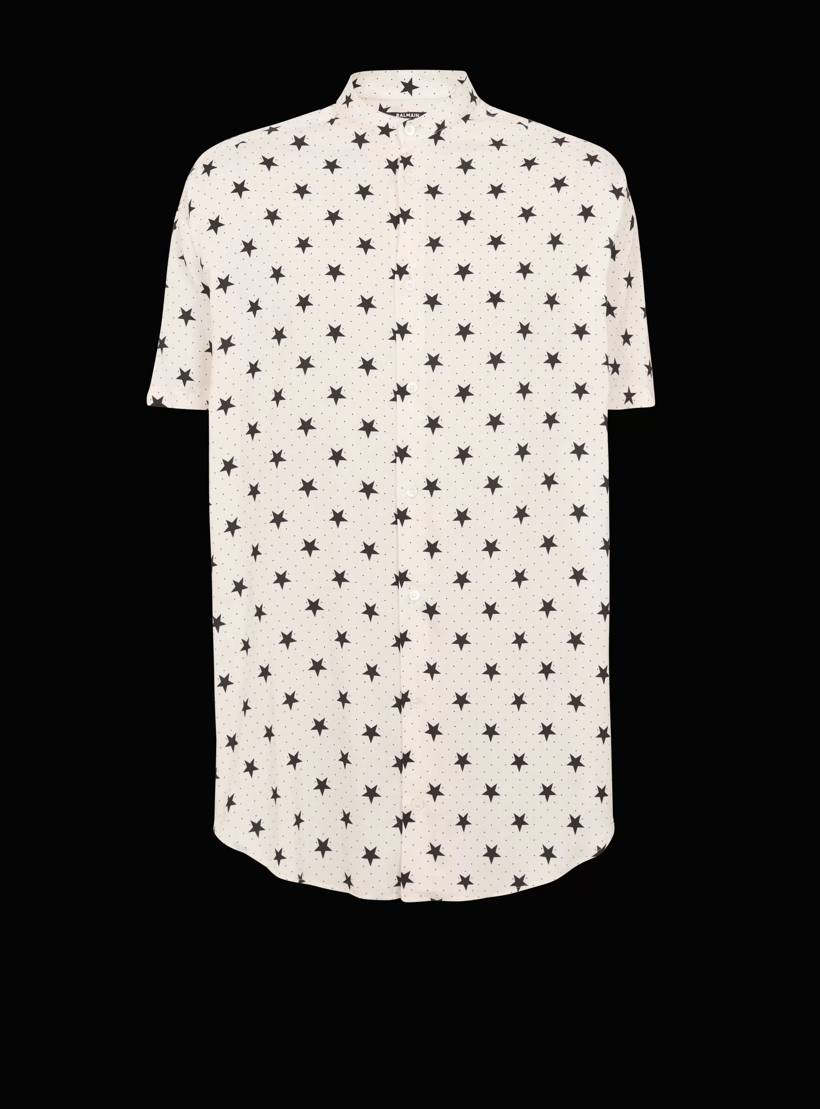 Balmain Camicie E Polo-Stars Print Shirt black