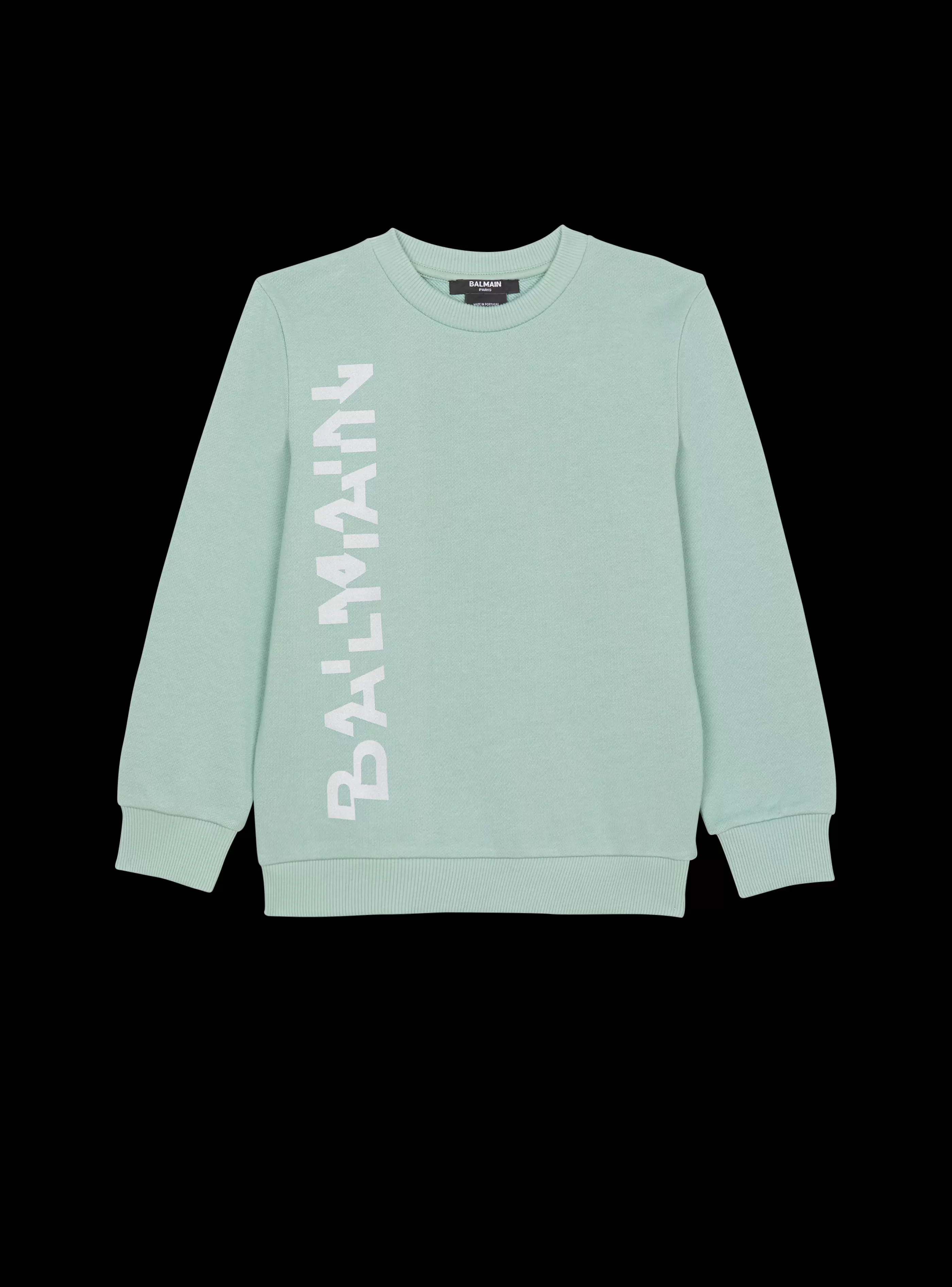 Balmain Bambino (4-10 Anni) | Bambina (4-10 Anni)-Sweatshirt With Glittery Logo green