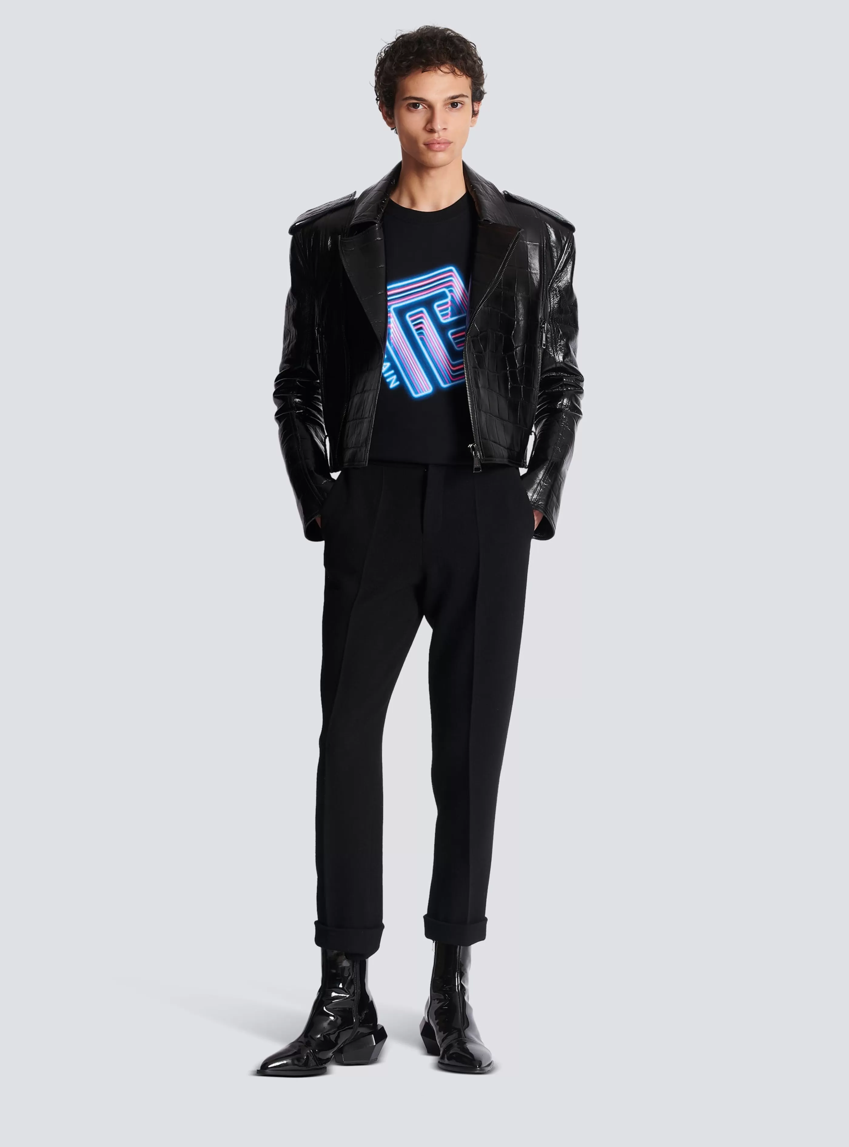 Balmain Abbigliamento Sportivo | Felpe-Sweatshirt With Neon Logo Print black