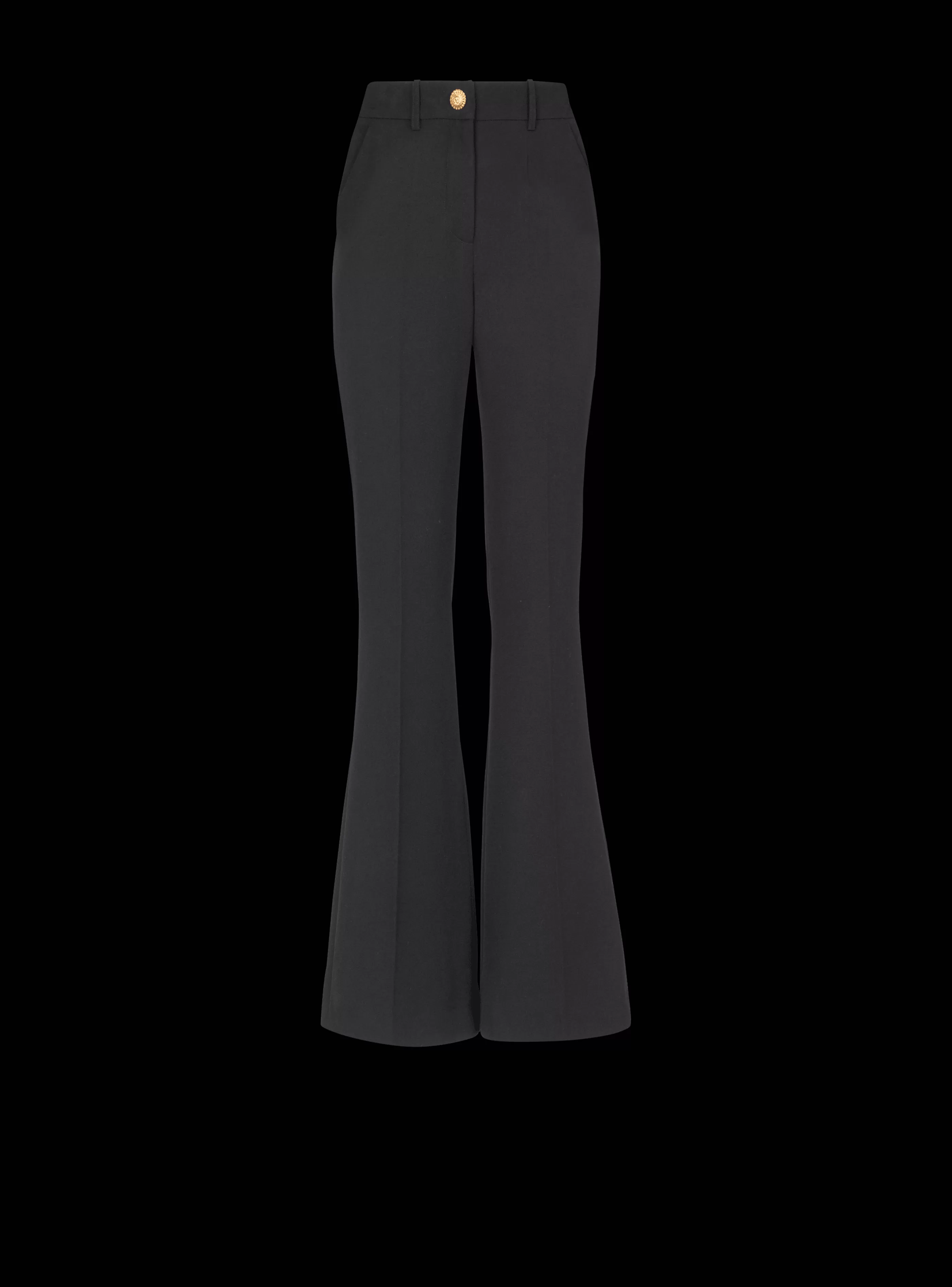 Balmain Pantaloni E Pantaloncini-Tailored Grain De Poudre Trousers black