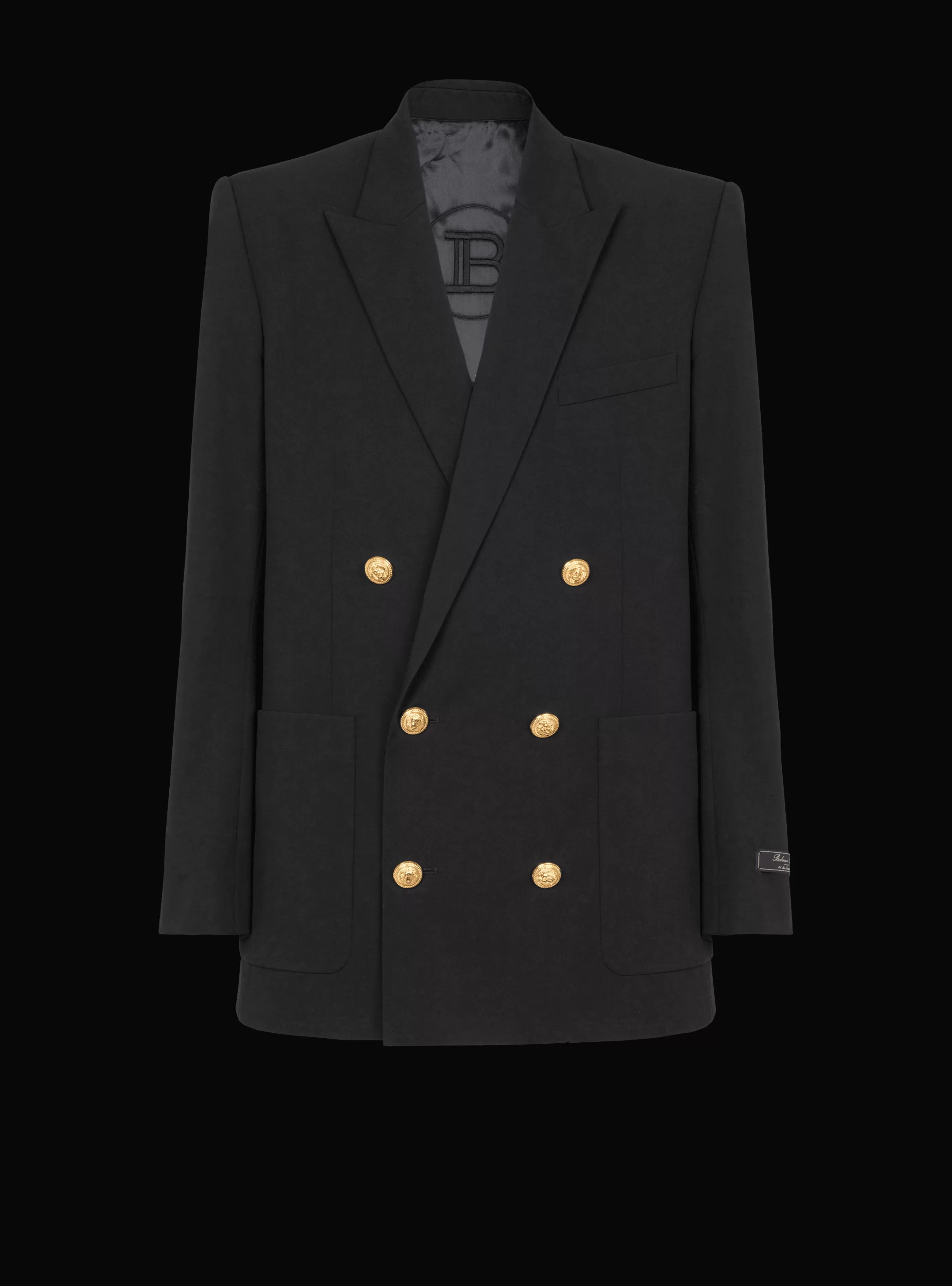 Balmain Giacche E Blazers-Technical Wool Blazer black